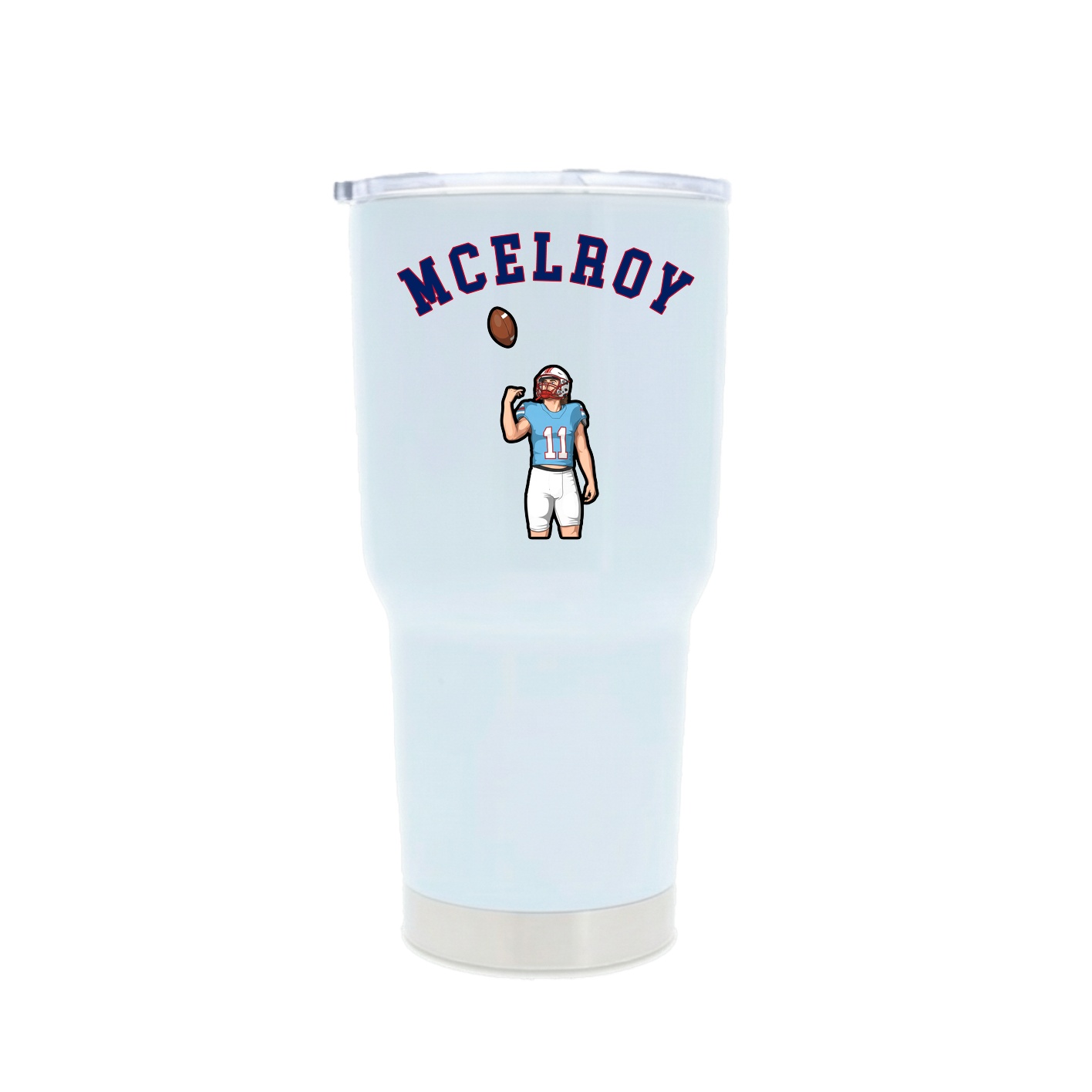 30oz Stainless Steel Tumbler — Shirsey Arch in White