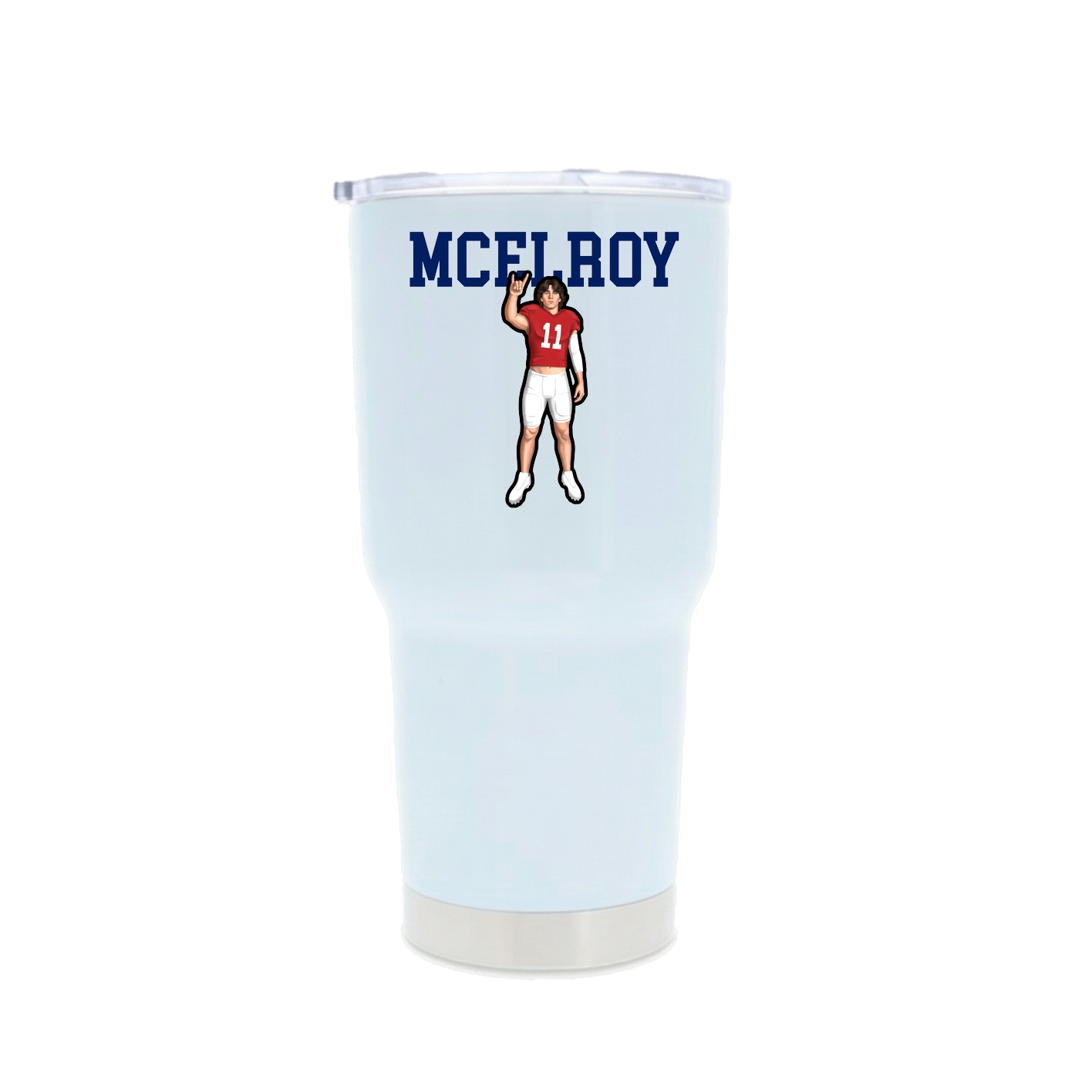 30oz Stainless Steel Tumbler — Shirsey in White