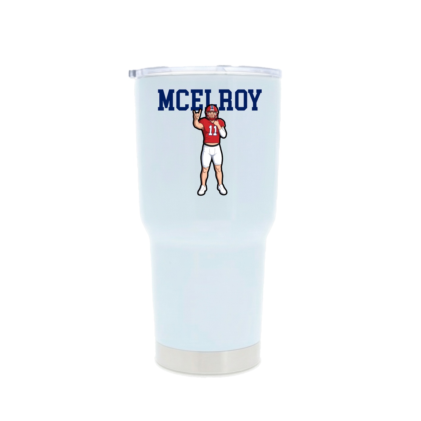30oz Stainless Steel Tumbler — Shirsey in White
