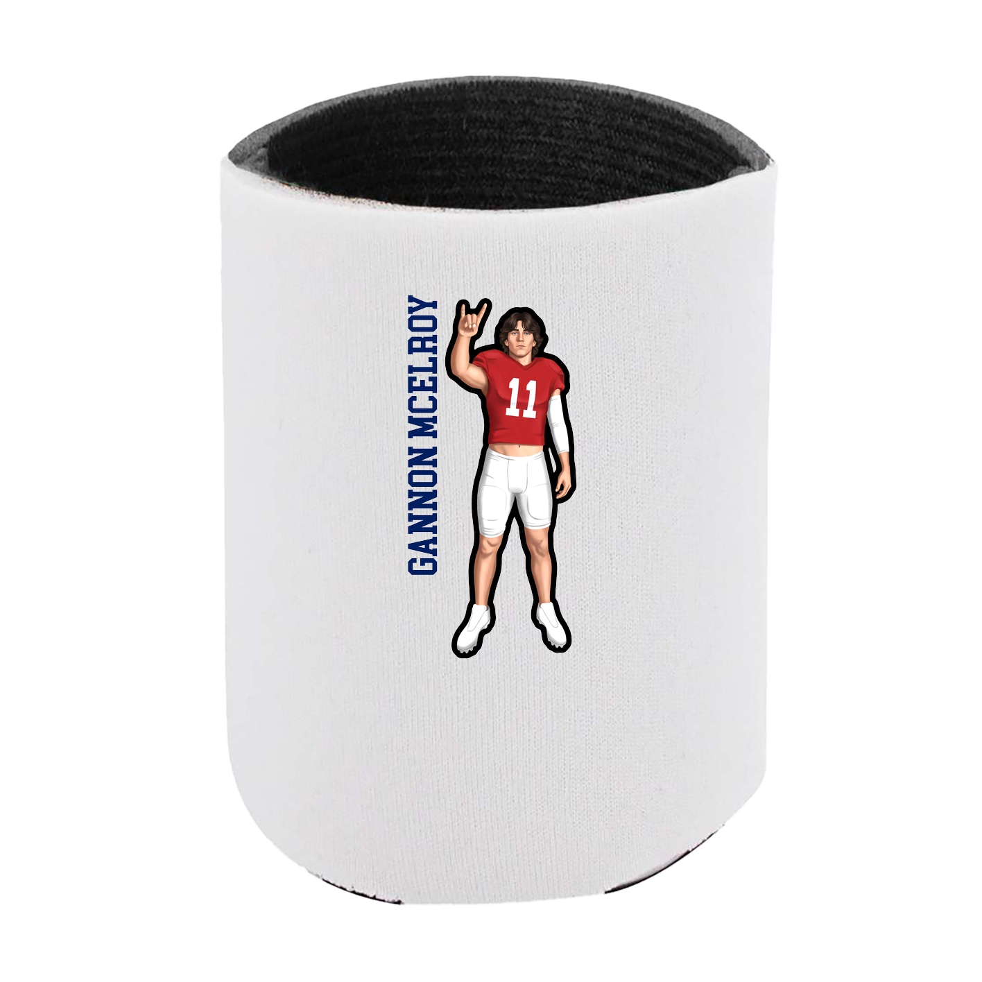 Can Holder — Name Vertical in White