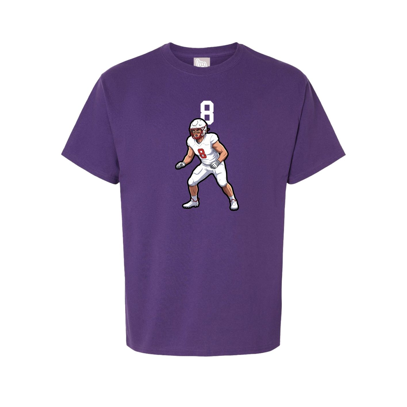 Youth Tee — Number Top in Purple