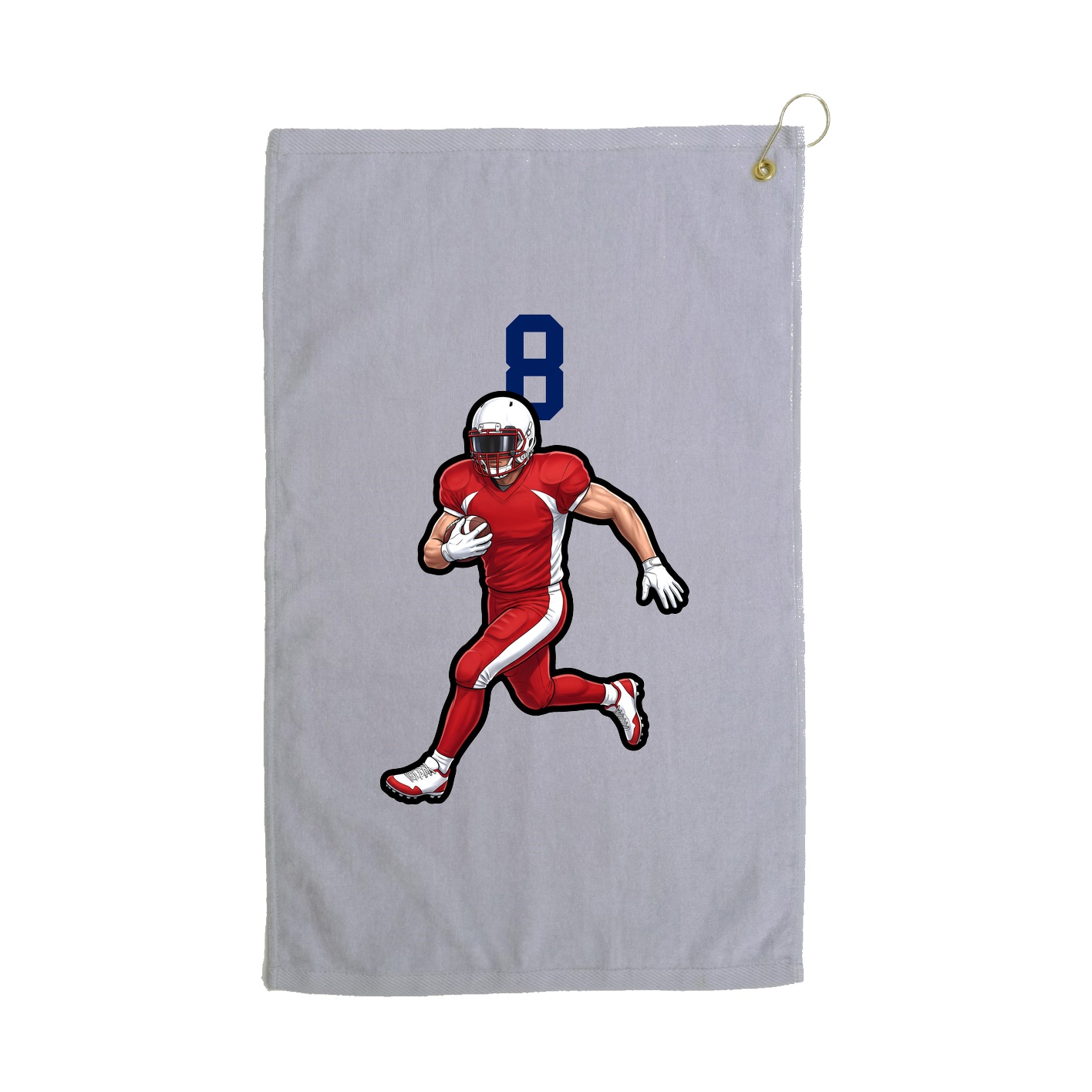 Golf Towel — Number Top in Grey