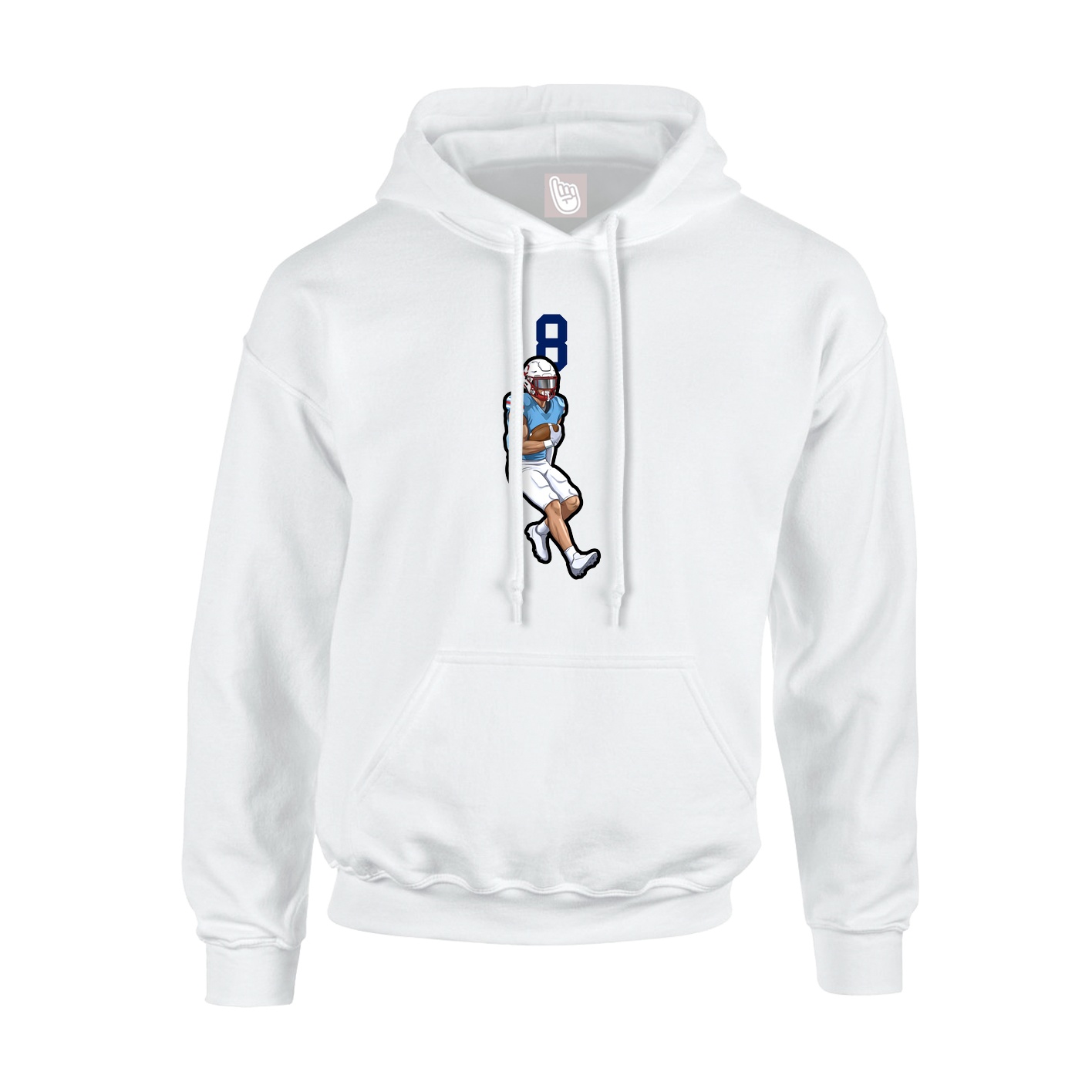 Hoodie — Number Top in White