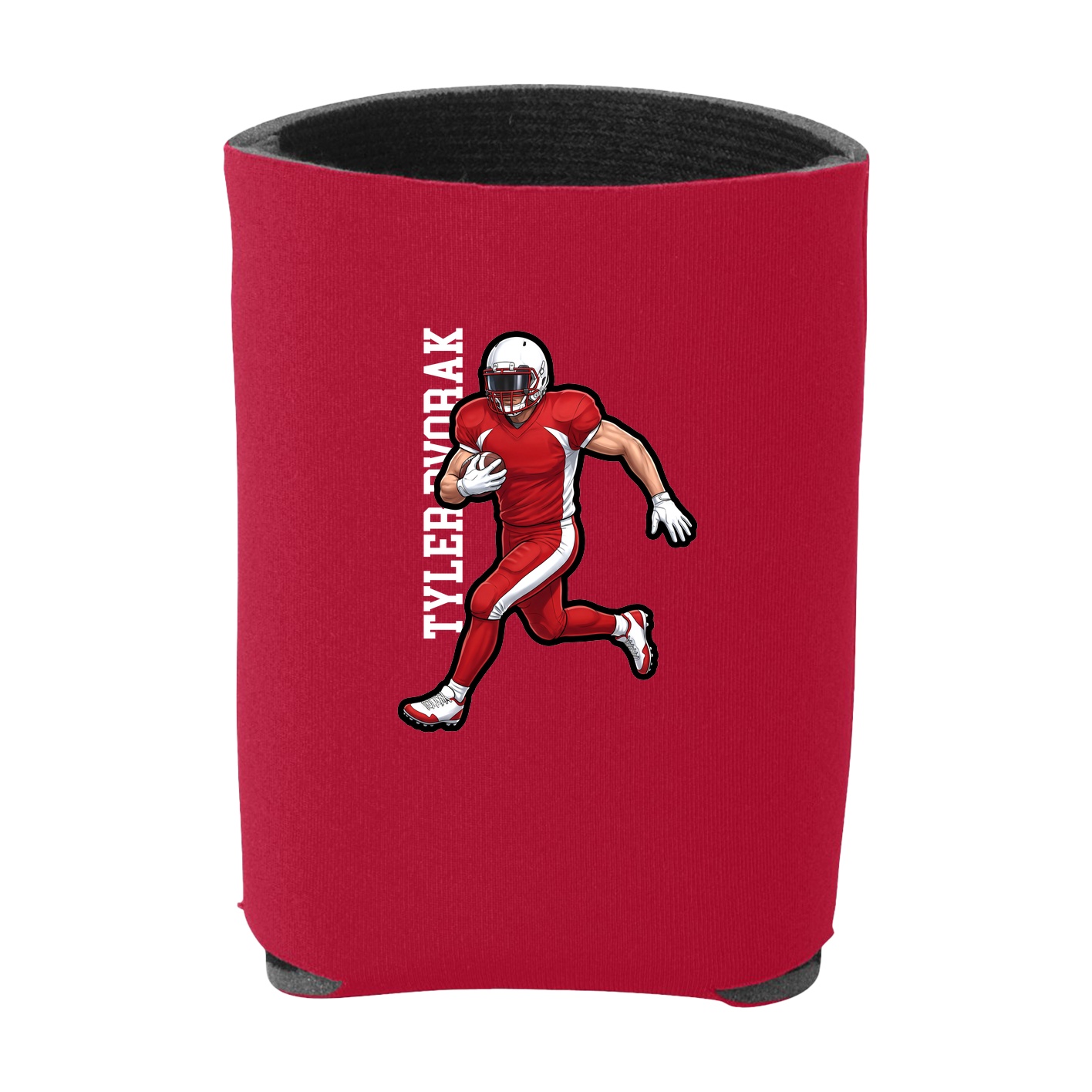 Can Holder — Name Vertical in Red