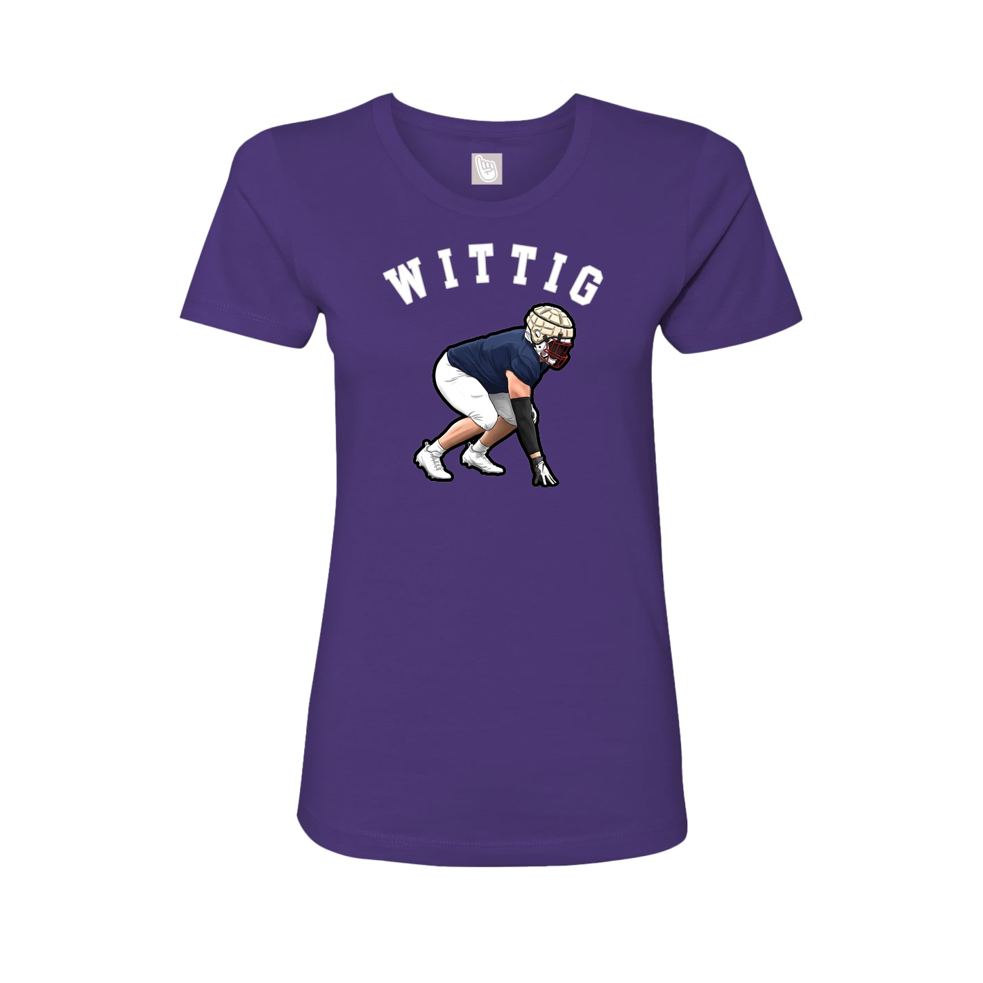 Fitted Women's Tee — Shirsey Arch in Purple