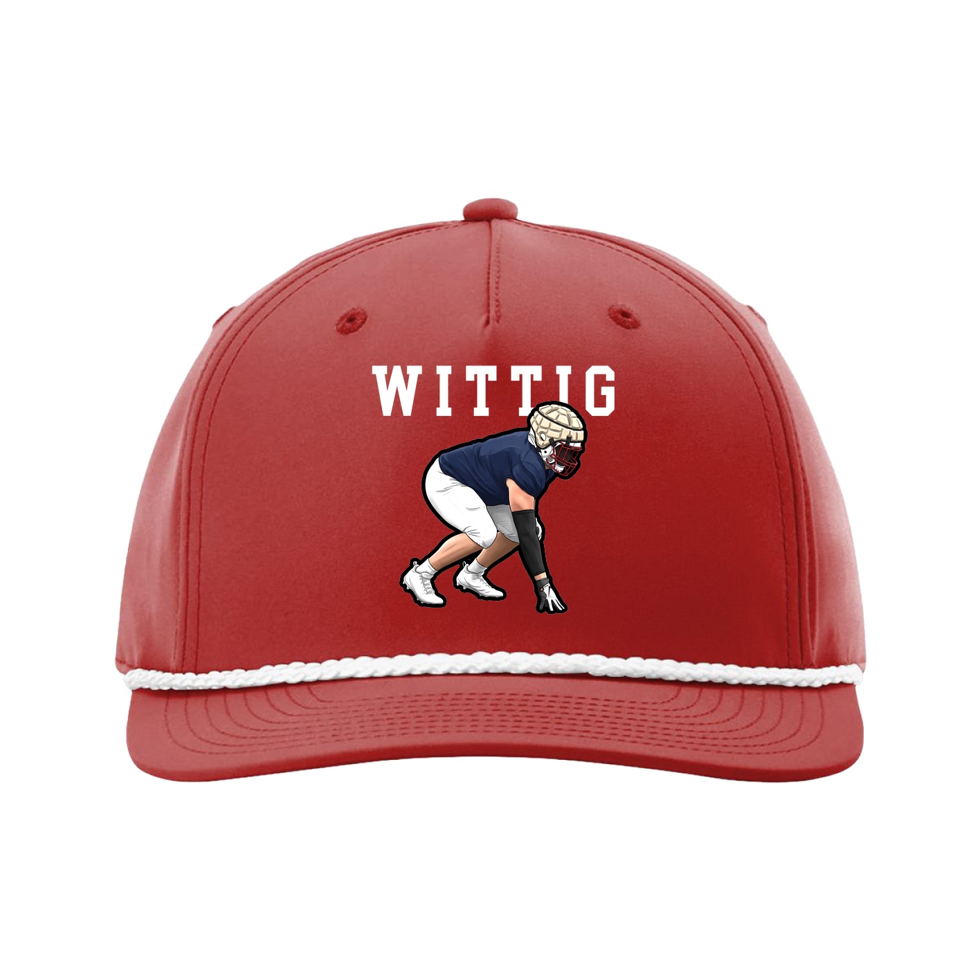 Five-Panel Classic Rope Cap — Shirsey in Red