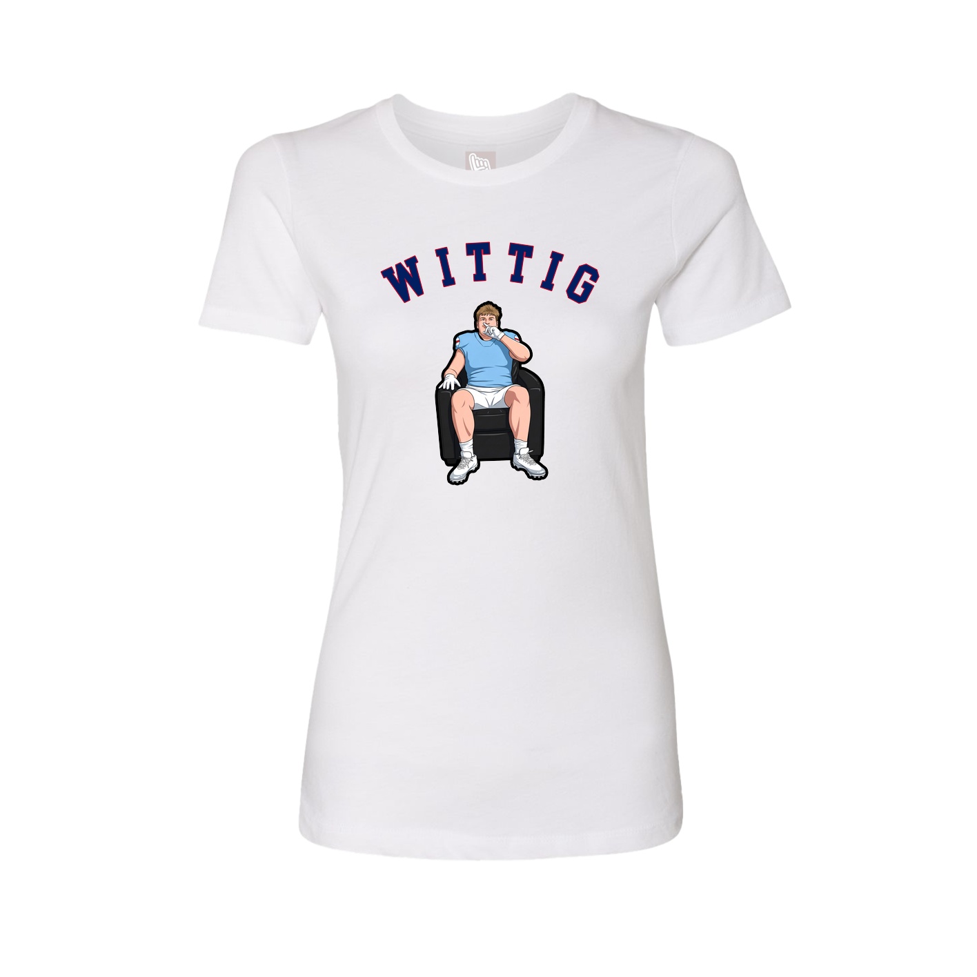 Fitted Women's Tee — Shirsey Arch in White