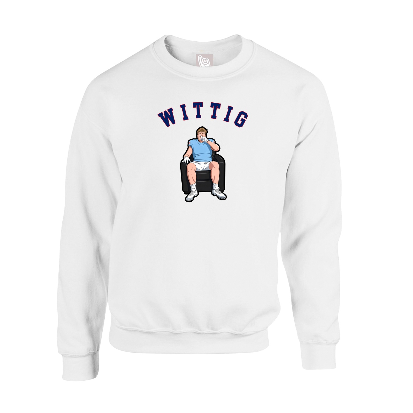 Fleece Crew — Shirsey Arch in White