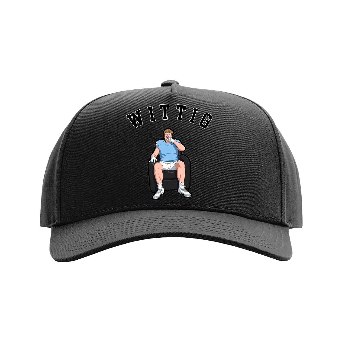 Full Fabric Five-Panel Champ Cap — Shirsey Arch in Black