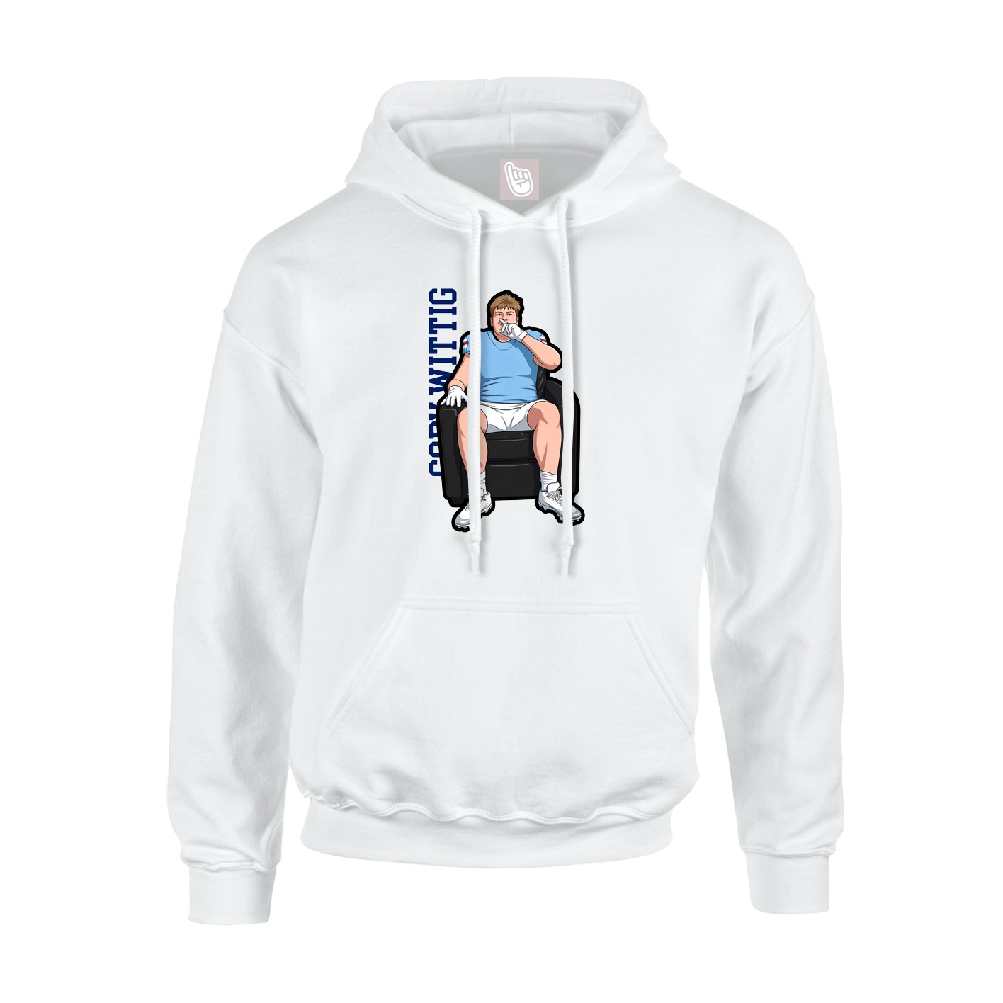 Hoodie — Name Vertical in White
