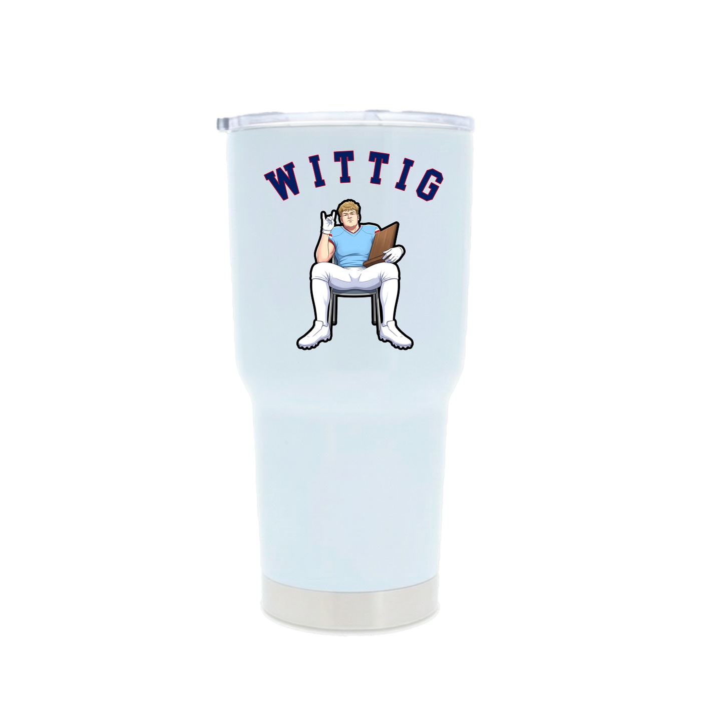 30oz Stainless Steel Tumbler — Shirsey Arch in White