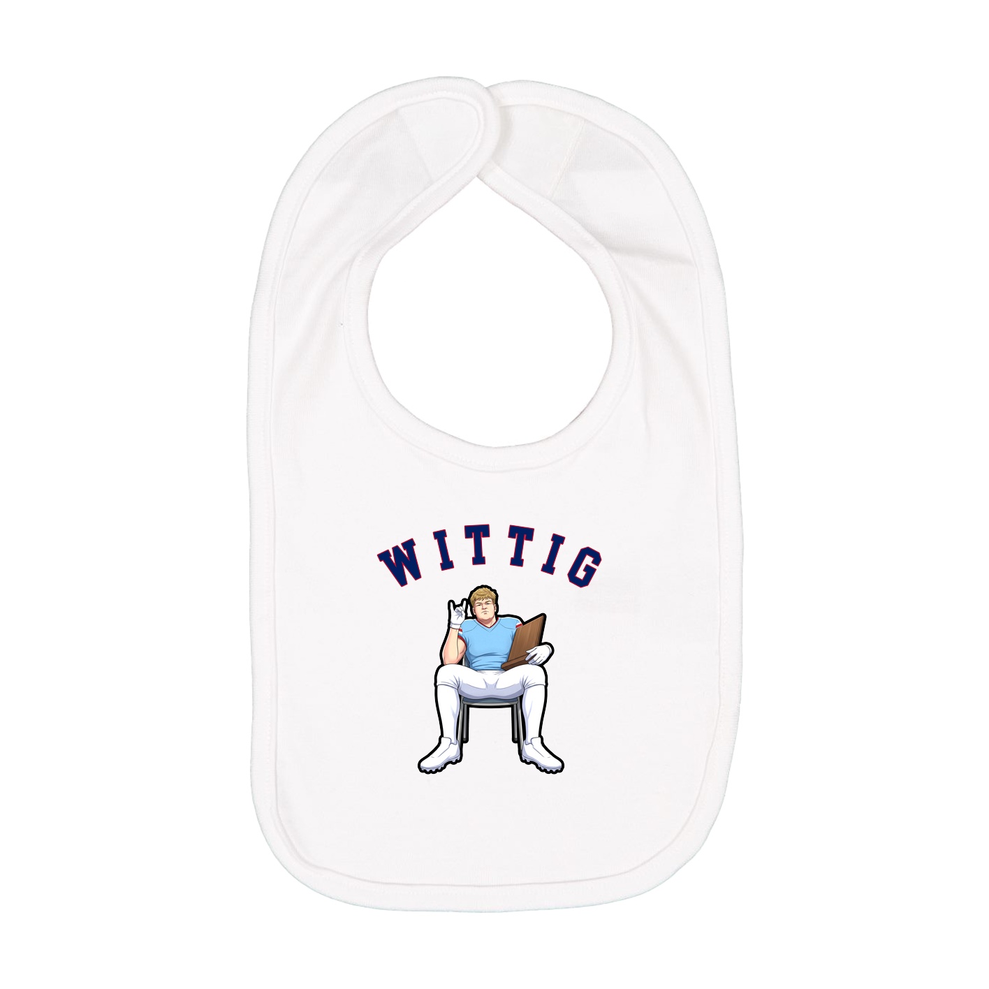 Infant Bib — Shirsey Arch in White