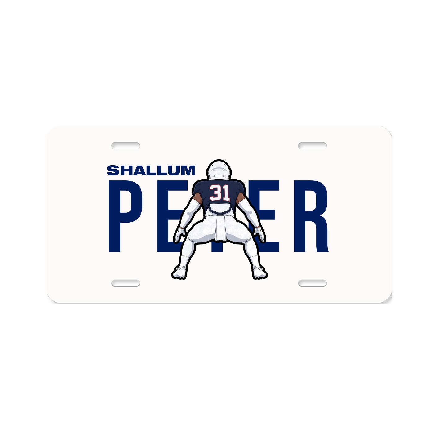 License Plate — Player Name in Classic