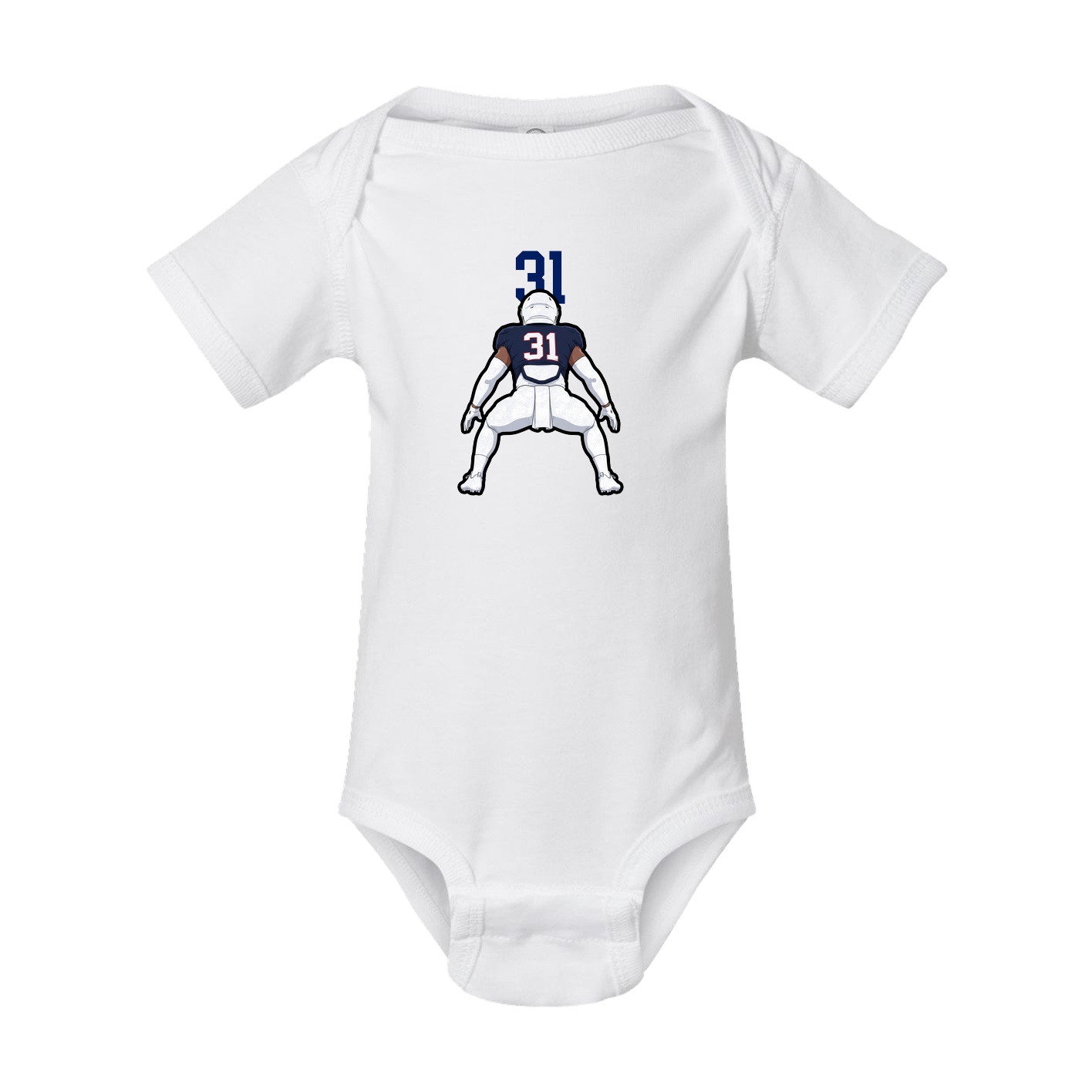 Baby Onesie — Number Top in White