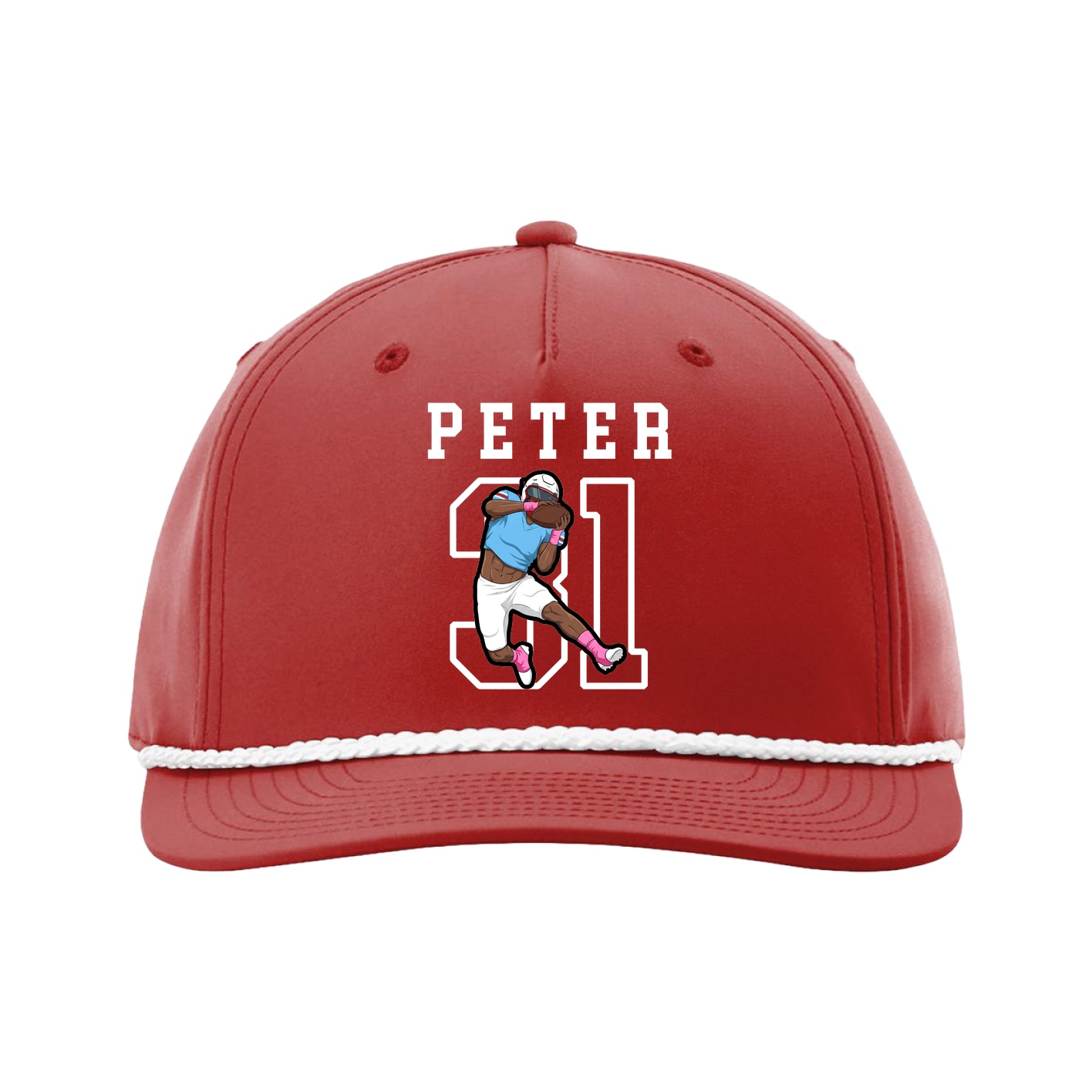 Five-Panel Classic Rope Cap — Shirsey in Red