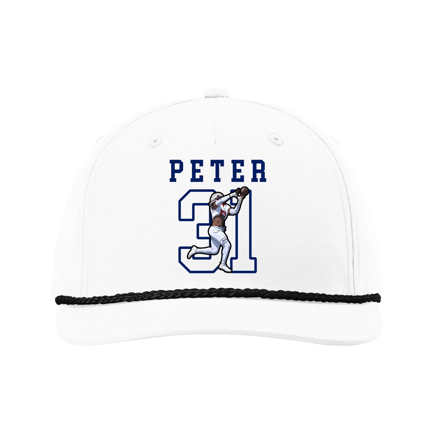 Five-Panel Classic Rope Cap — Shirsey in White