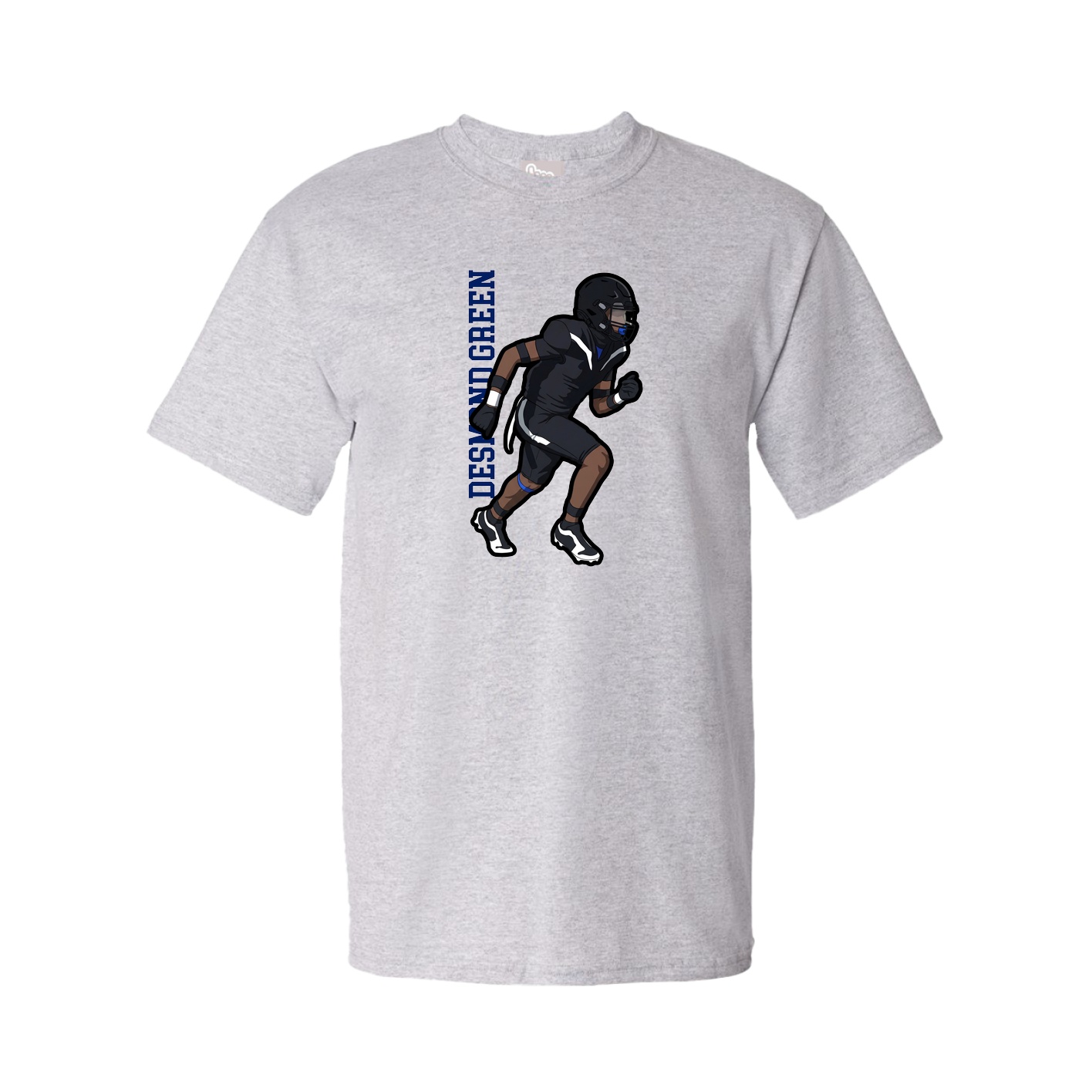 Tee — Name Vertical in Grey
