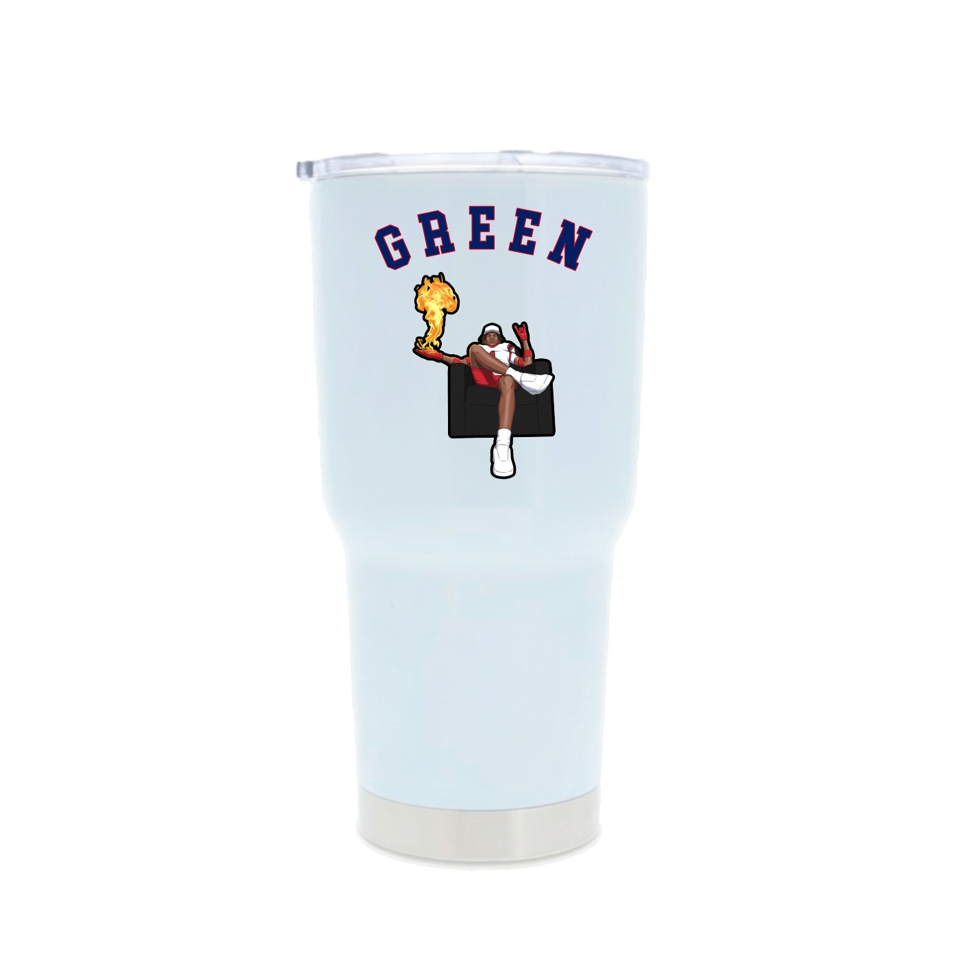 30oz Stainless Steel Tumbler — Shirsey Arch in White