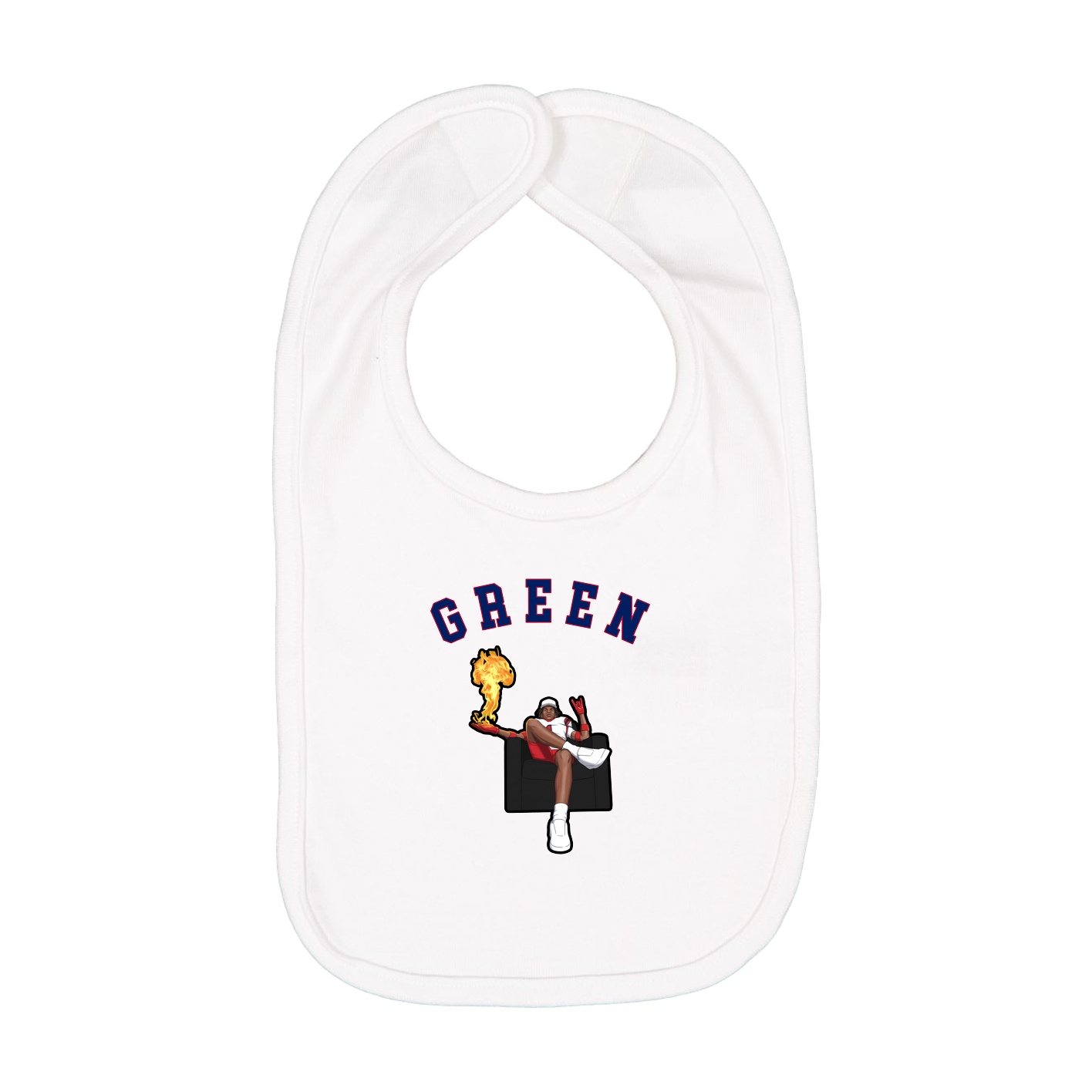 Infant Bib — Shirsey Arch in White