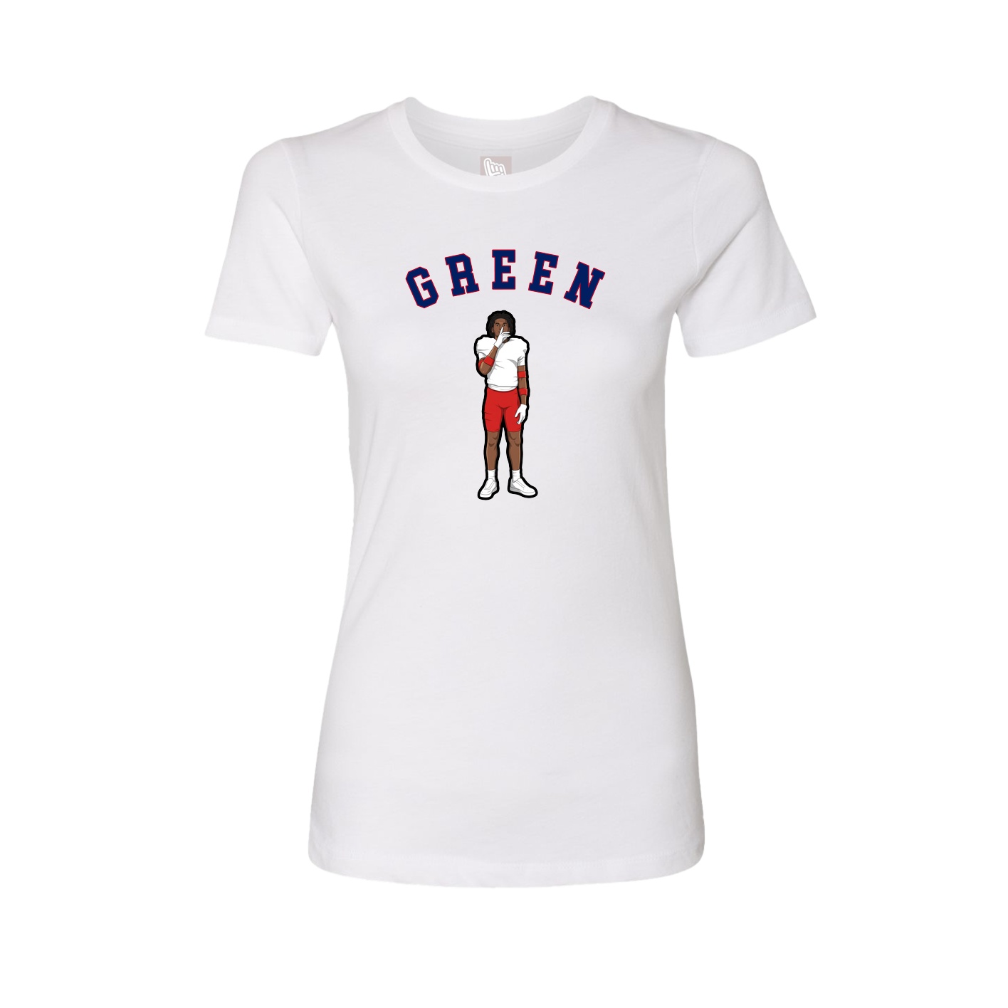Fitted Women's Tee — Shirsey Arch in White