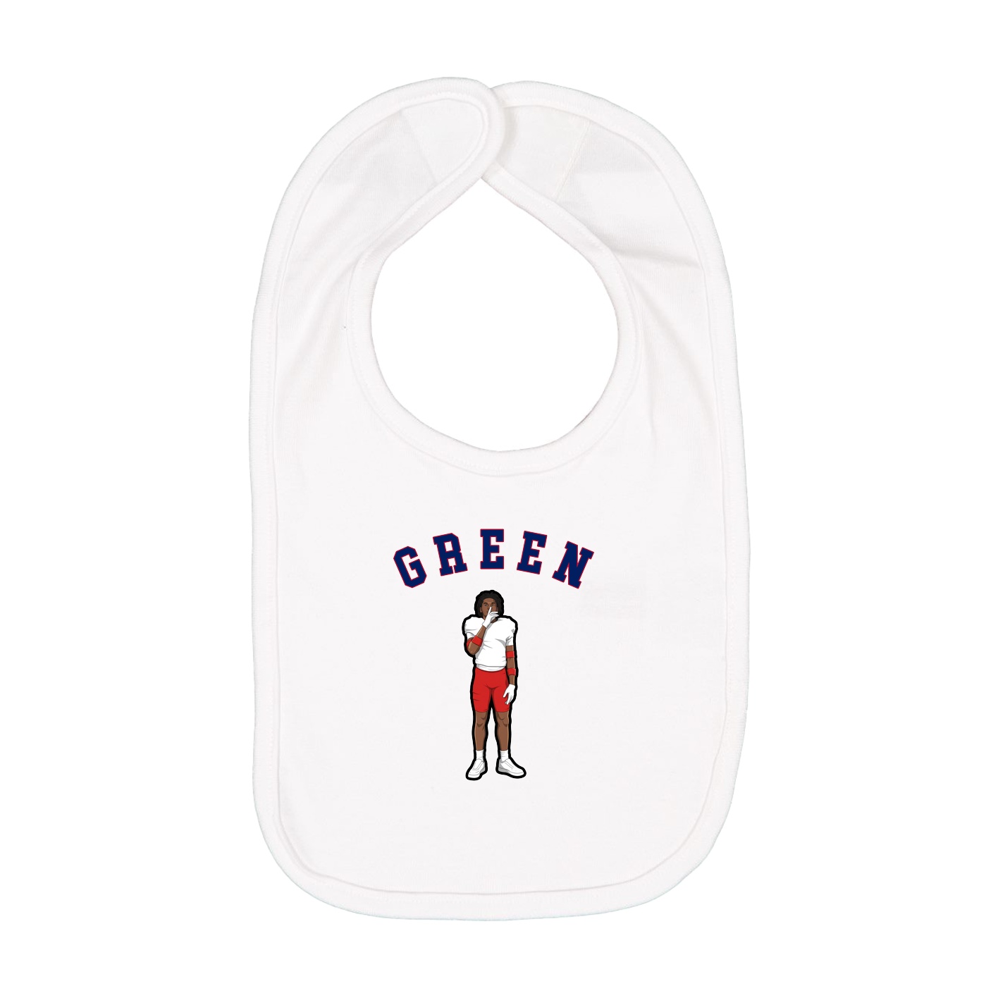 Infant Bib — Shirsey Arch in White