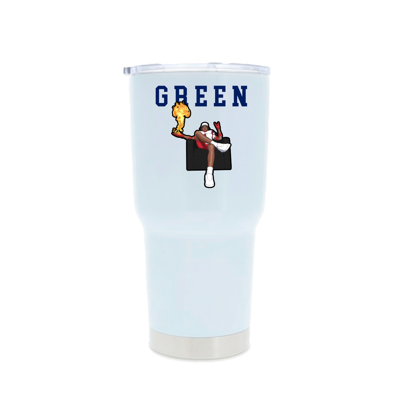 30oz Stainless Steel Tumbler — Shirsey in White