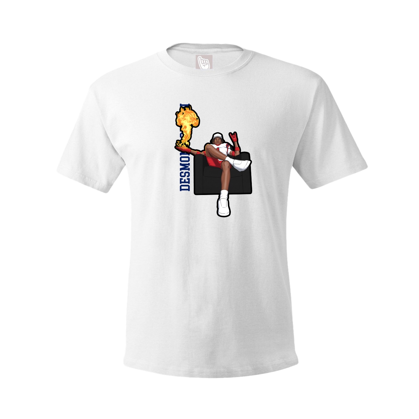 Youth Tee — Name Vertical in White