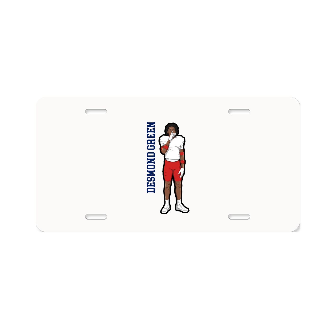 License Plate — Name Vertical in Classic