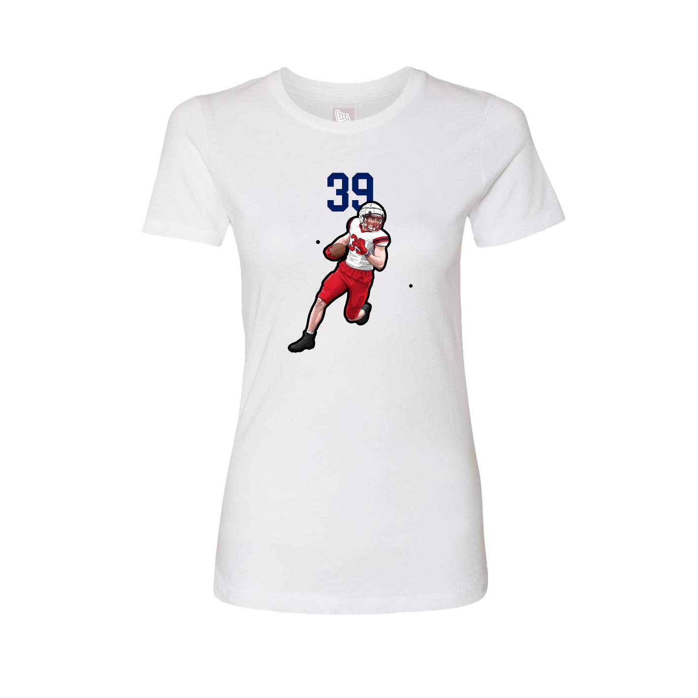 Fitted Women's Tee — Number Top in White