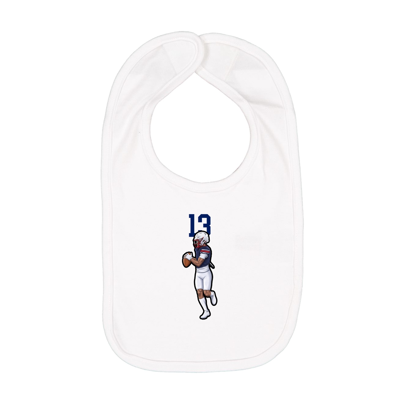 Infant Bib — Number Top in White