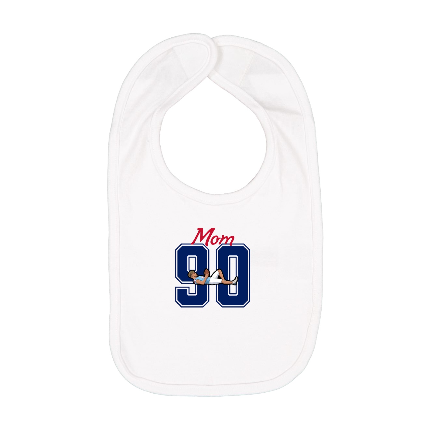 Infant Bib — Mothers Day Shirsey in White