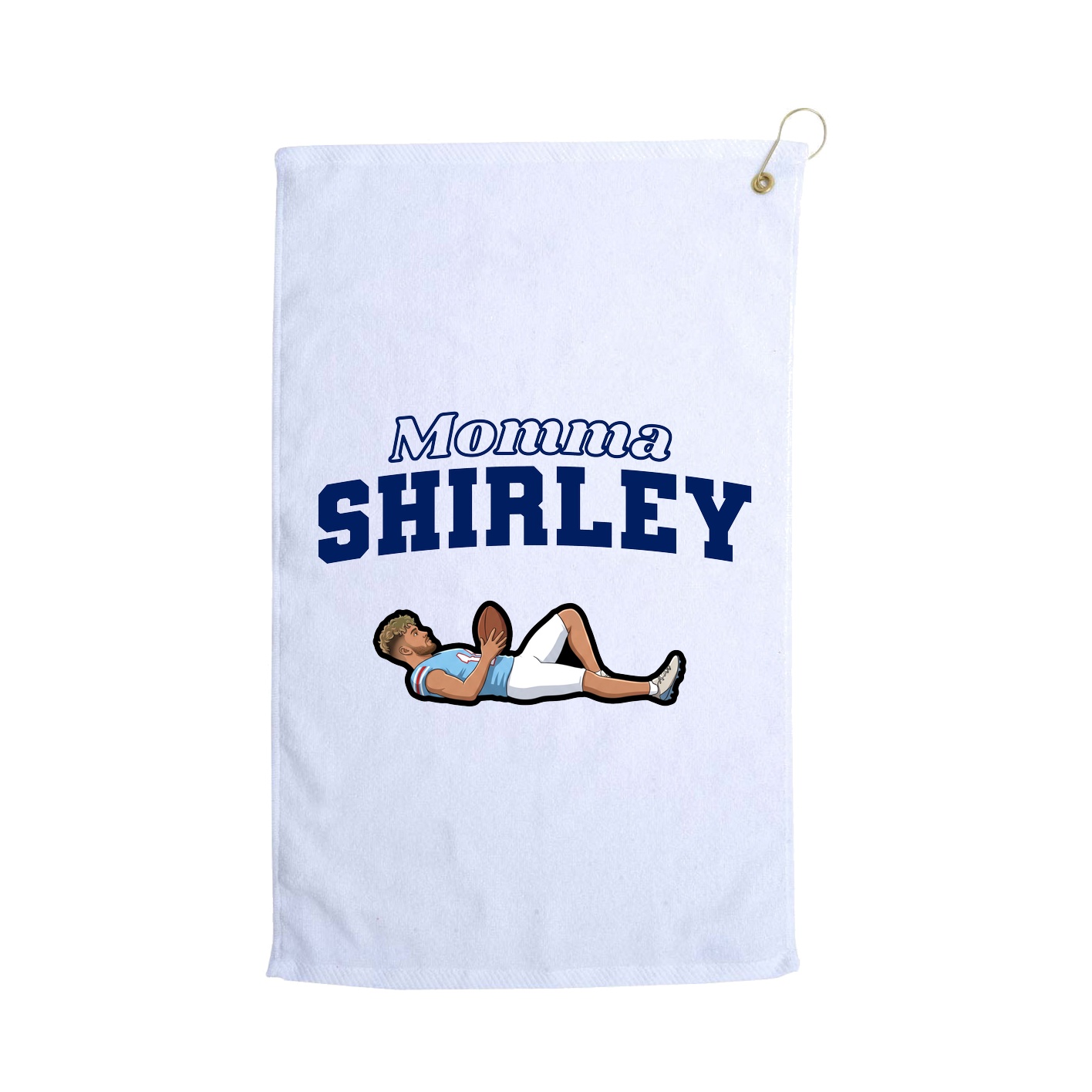 Golf Towel — Mothers Day Block in White