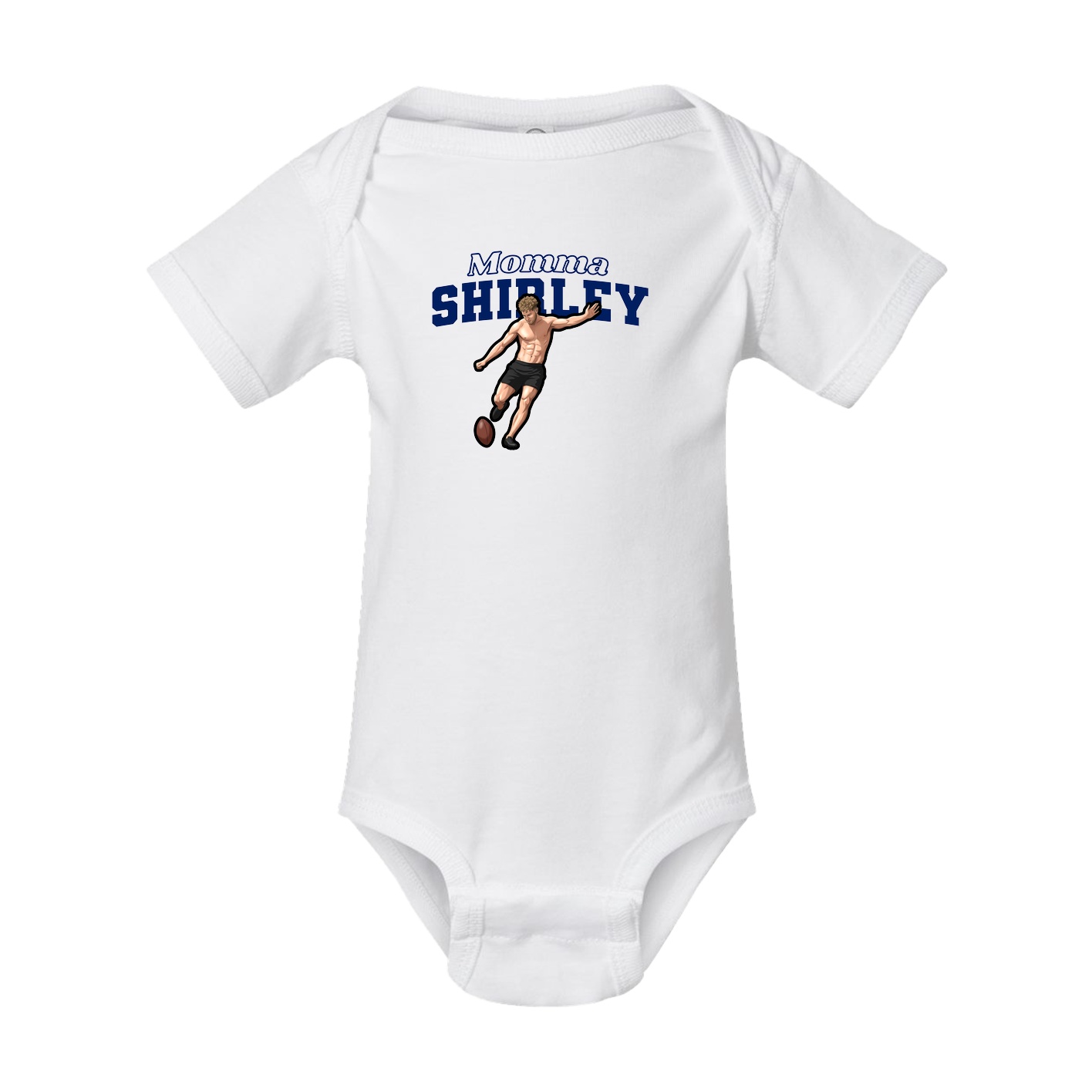 Baby Onesie — Mothers Day Block in White