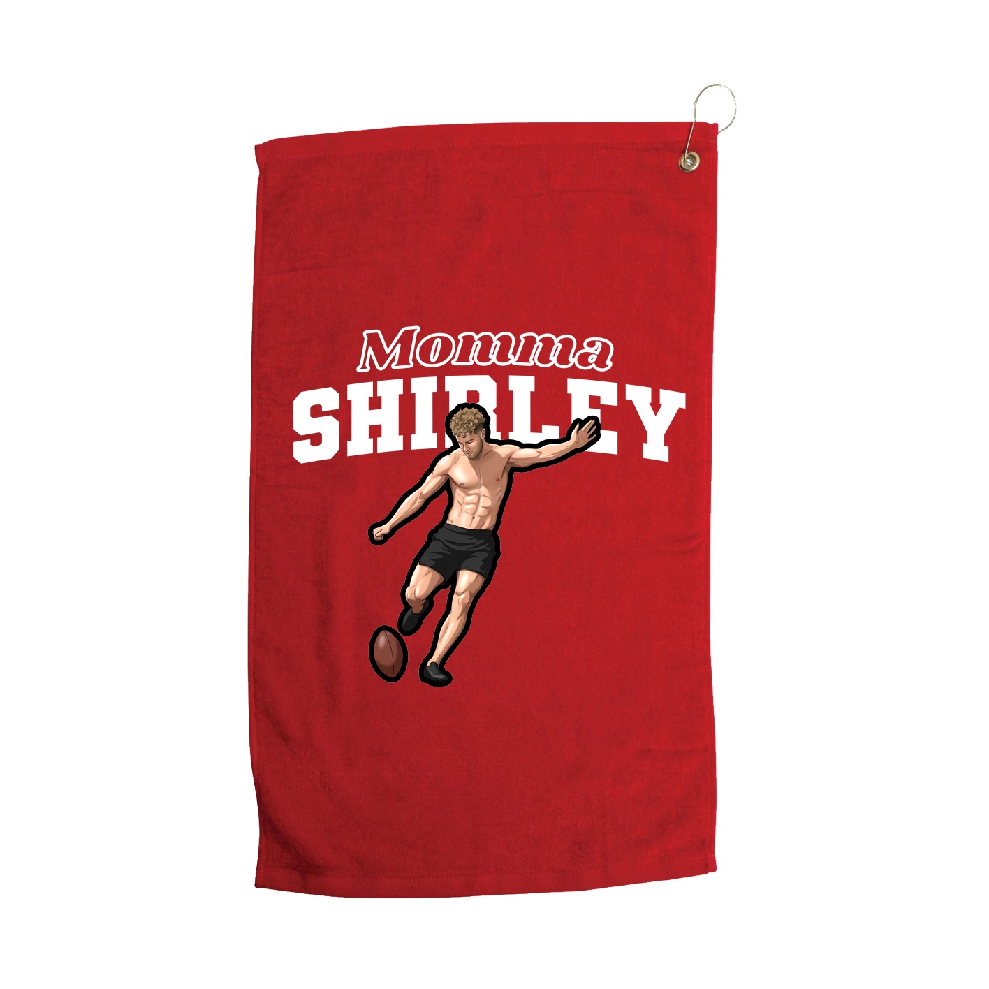Golf Towel — Mothers Day Block in Red