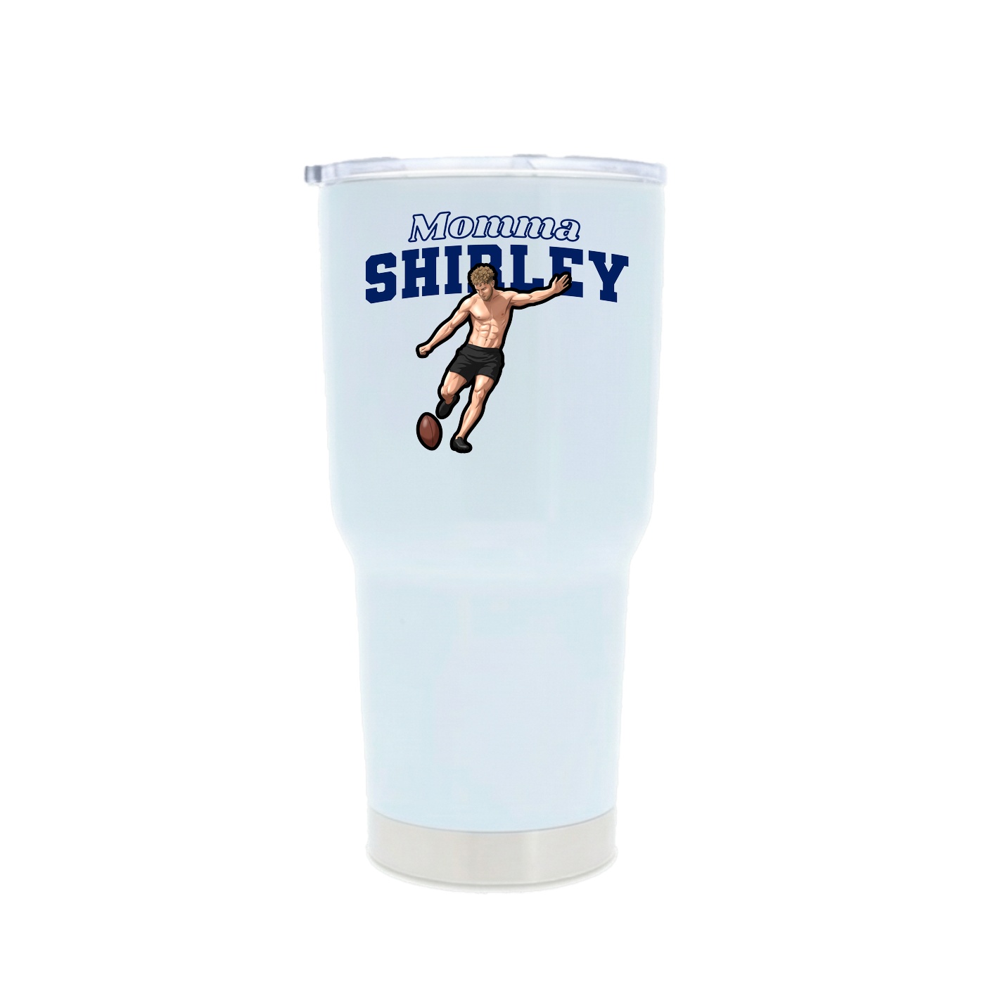 30oz Stainless Steel Tumbler — Mothers Day Block in White