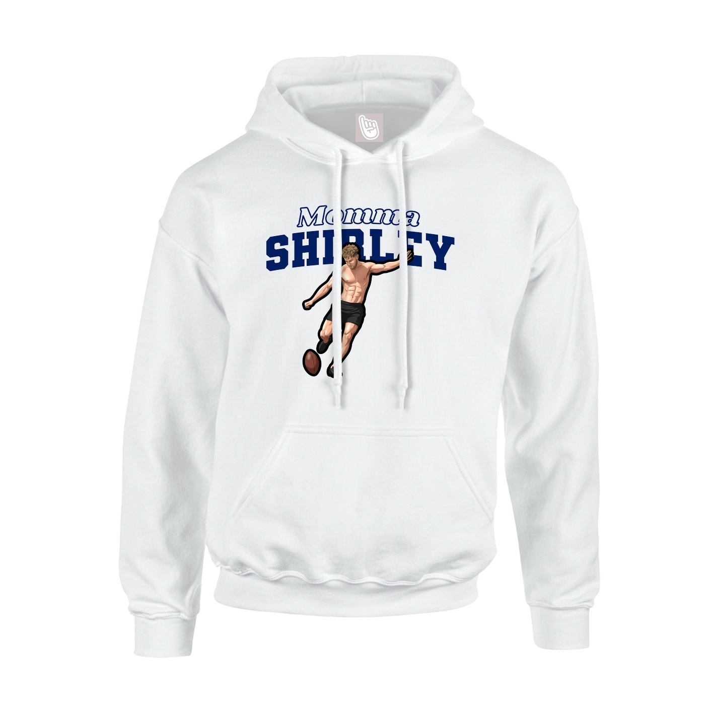 Youth Hoodie — Mothers Day Block in White