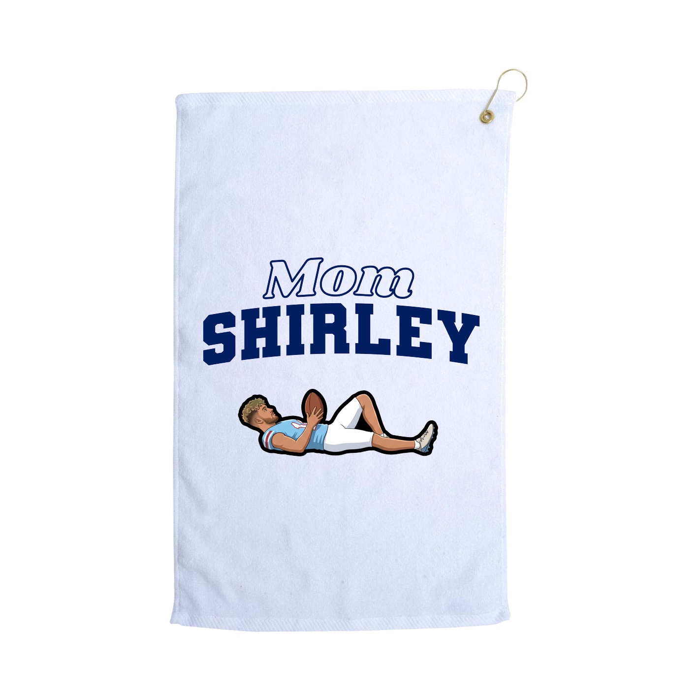 Golf Towel — Mothers Day Block in White