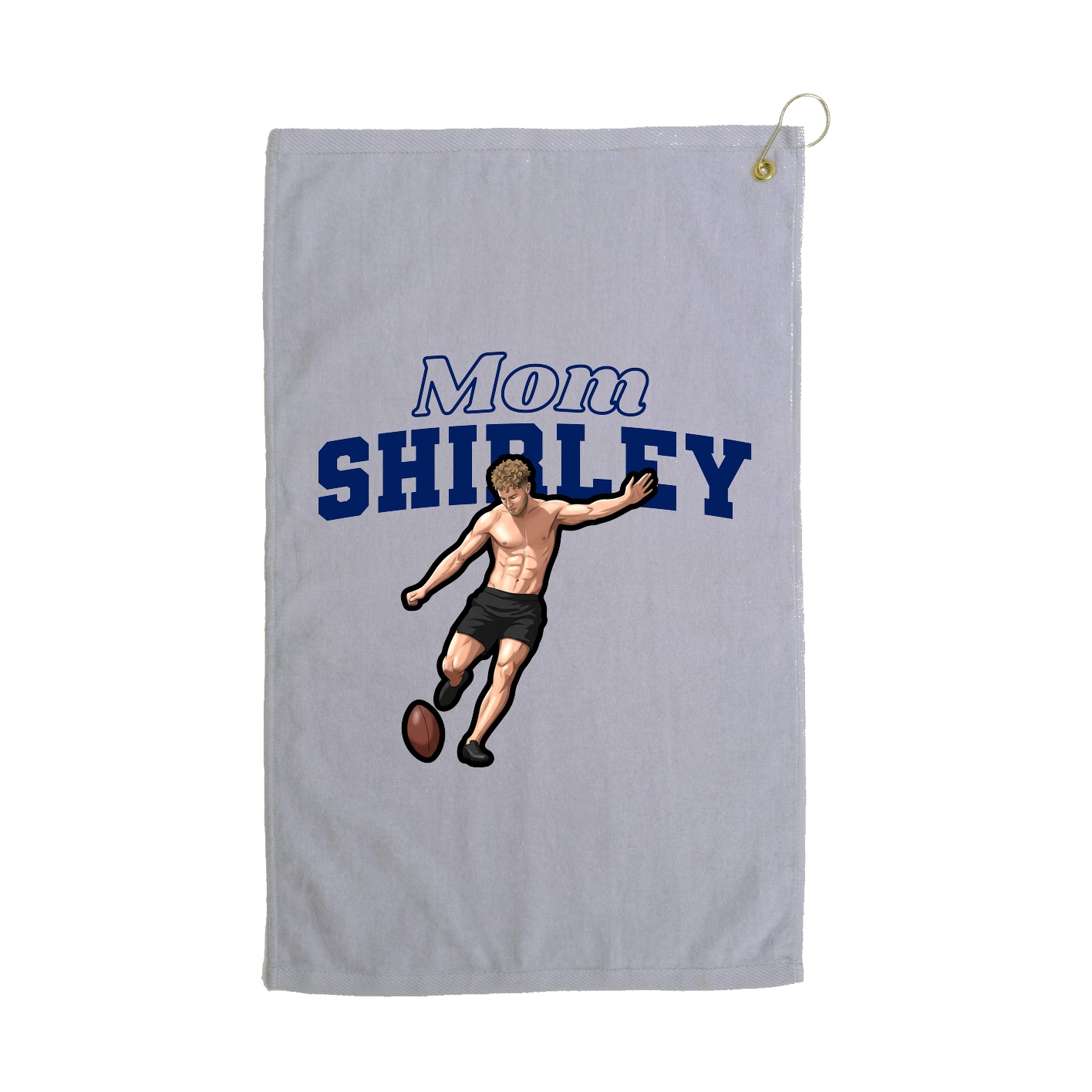 Golf Towel — Mothers Day Block in Grey