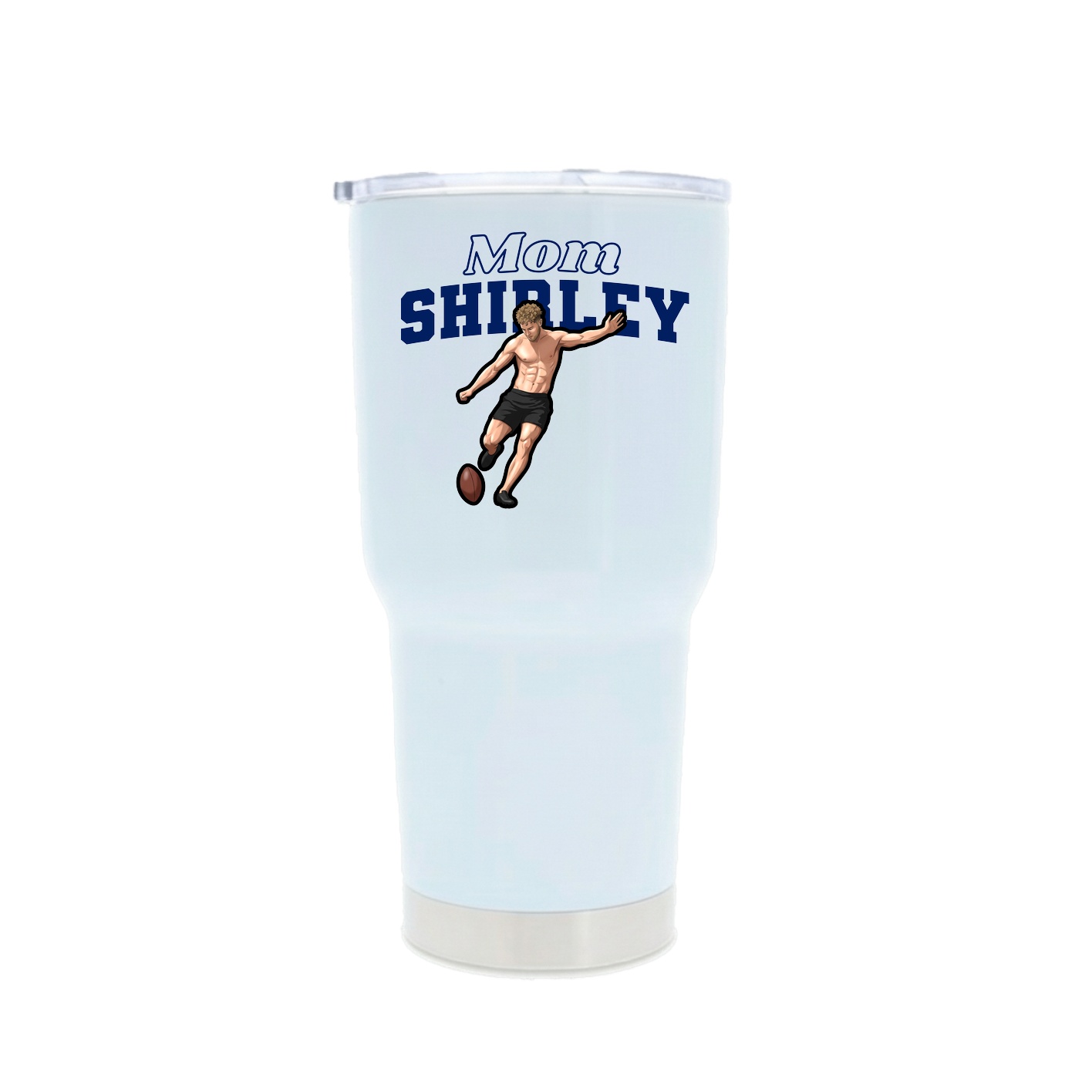 30oz Stainless Steel Tumbler — Mothers Day Block in White