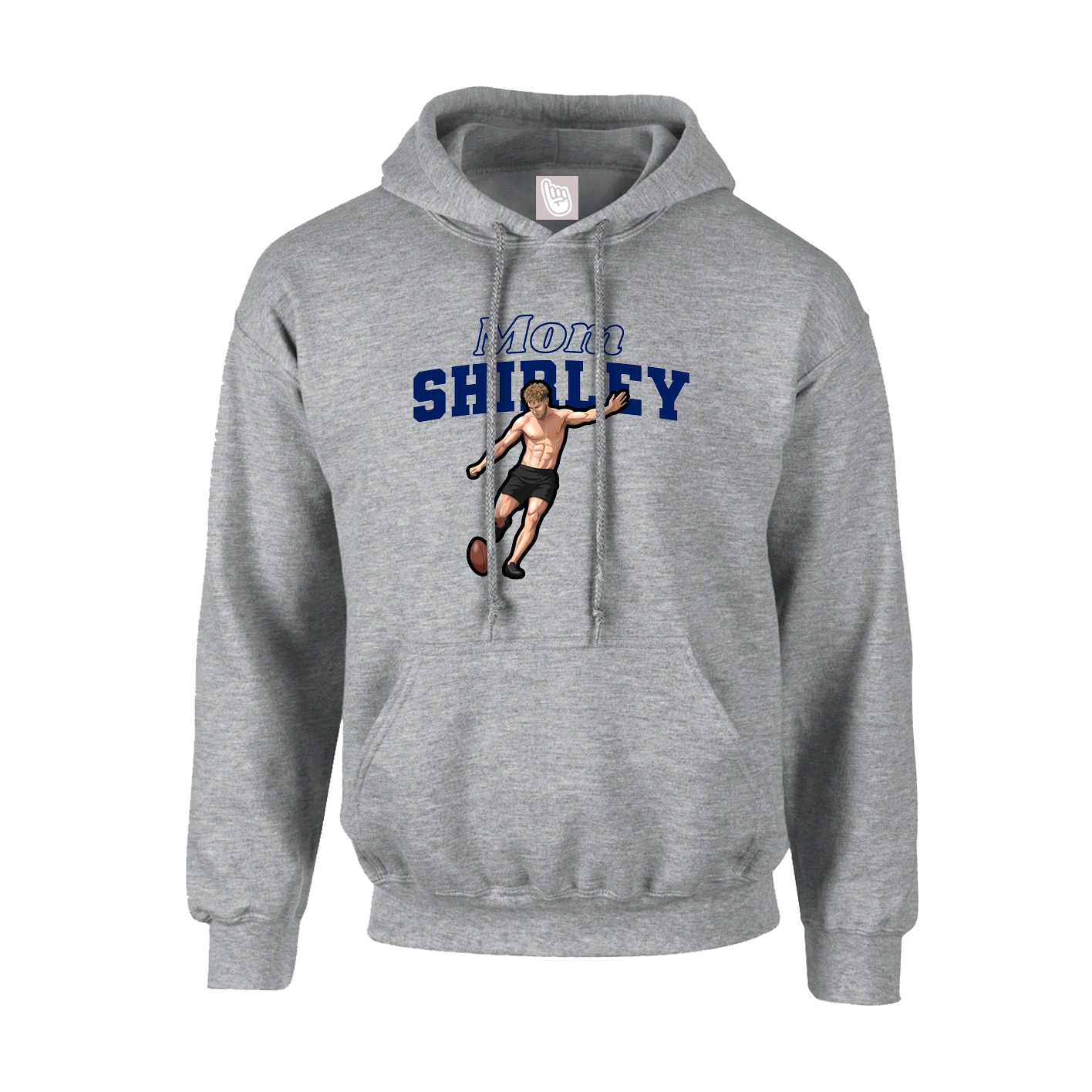 Youth Hoodie — Mothers Day Block in Grey