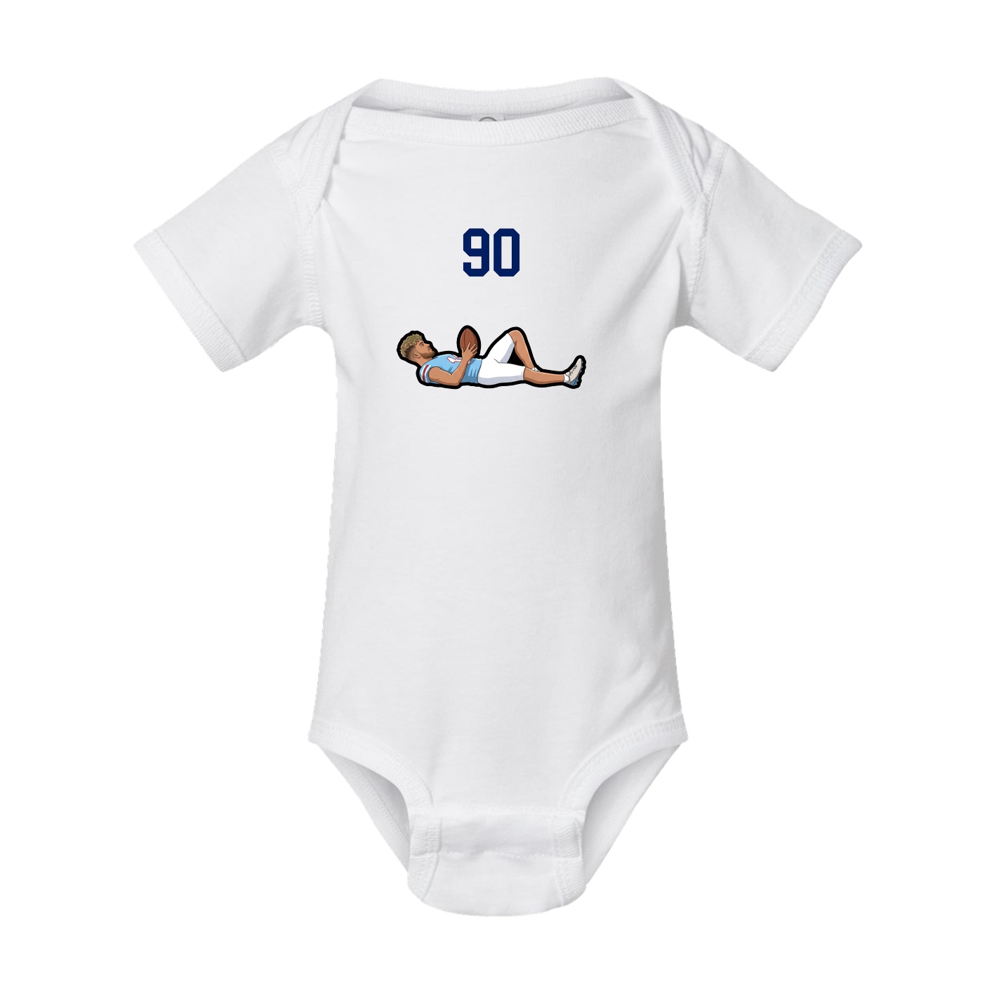 Baby Onesie — Number Top in White