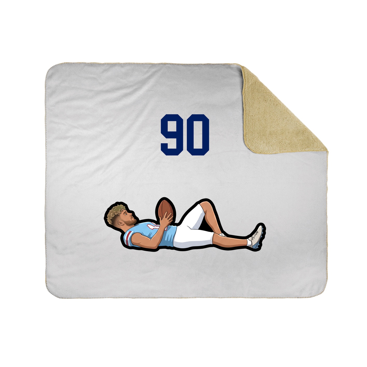 Throw Blanket — Number Top in White