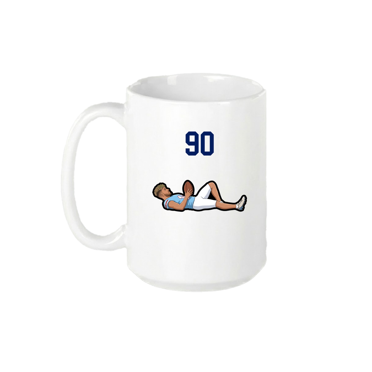 15oz Coffee Mug — Number Top in White