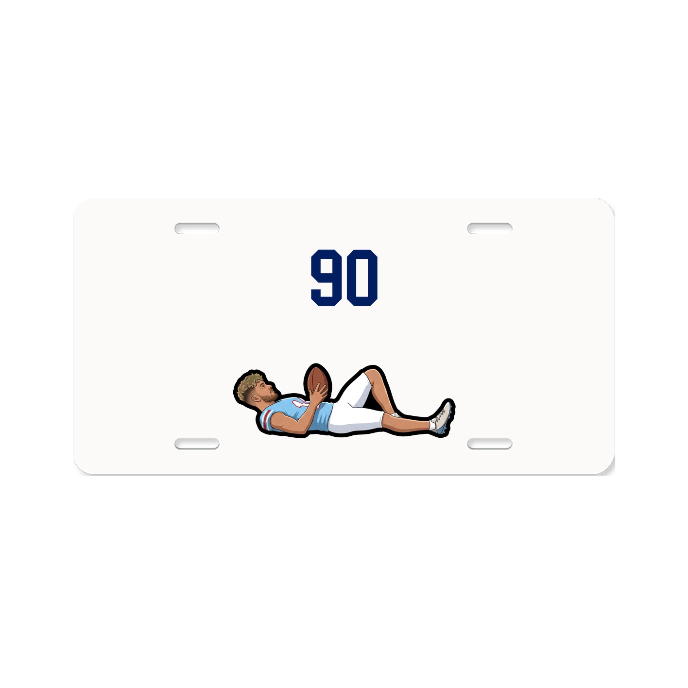 License Plate — Number Top in Classic