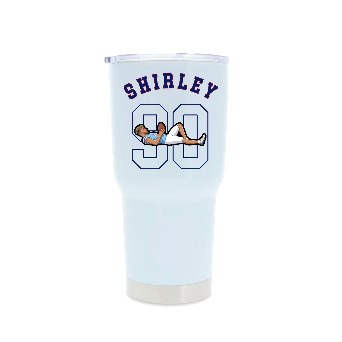 30oz Stainless Steel Tumbler — Shirsey Arch in White
