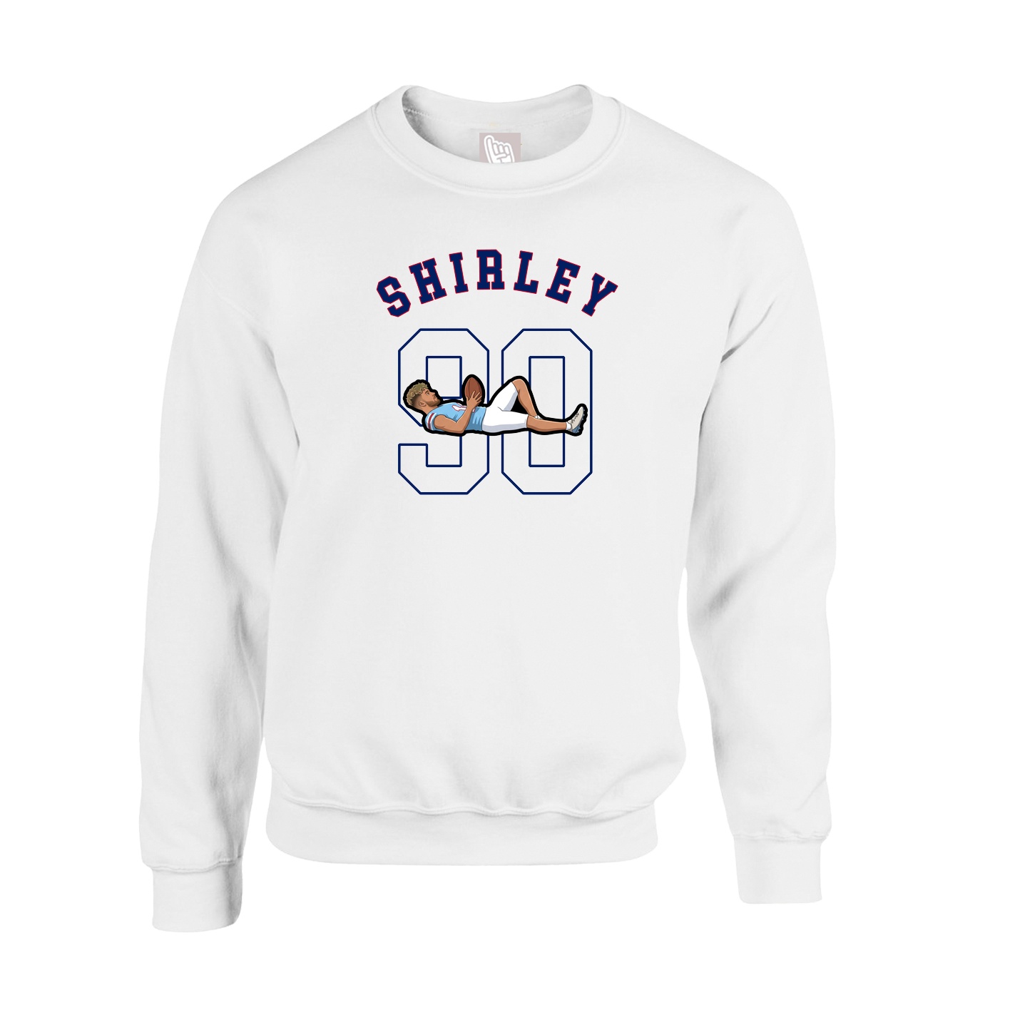 Fleece Crew — Shirsey Arch in White