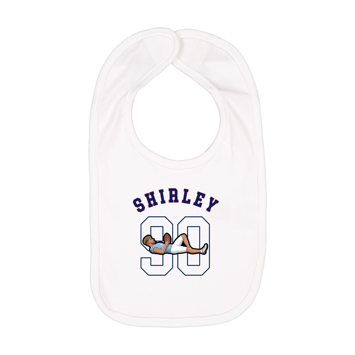 Infant Bib — Shirsey Arch in White
