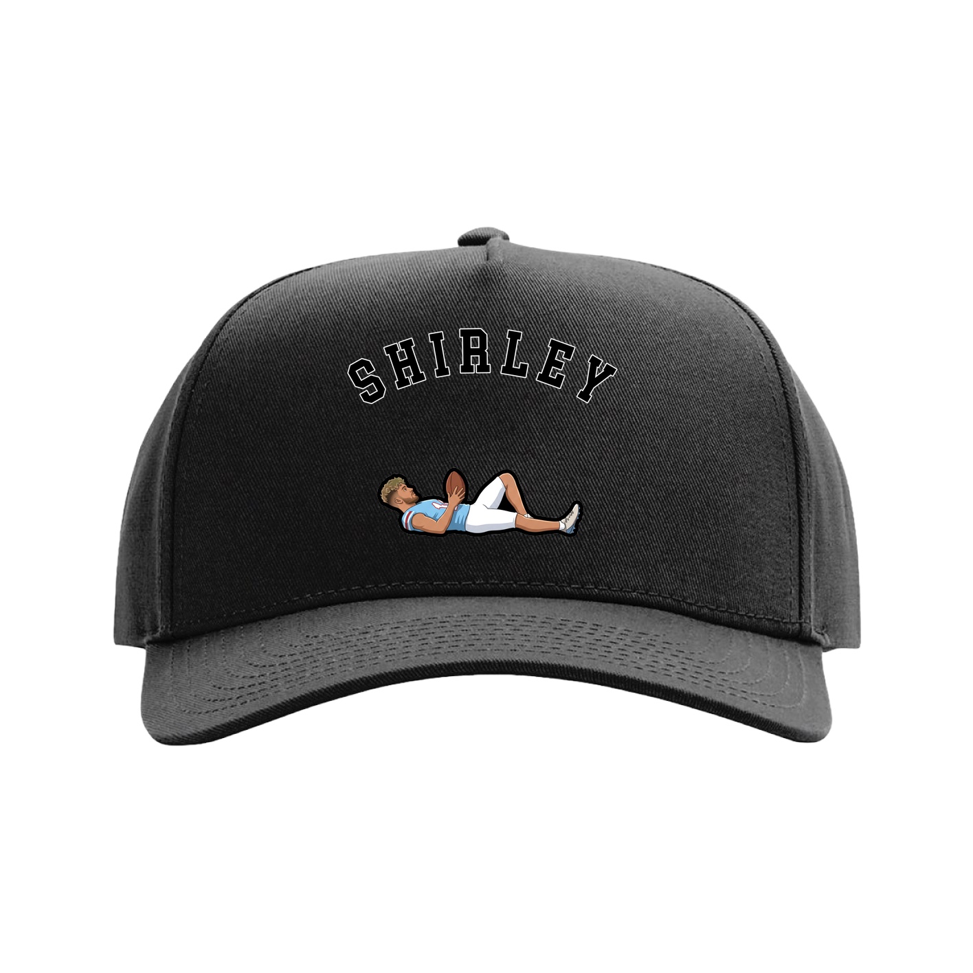 Full Fabric Five-Panel Champ Cap — Shirsey Arch in Black