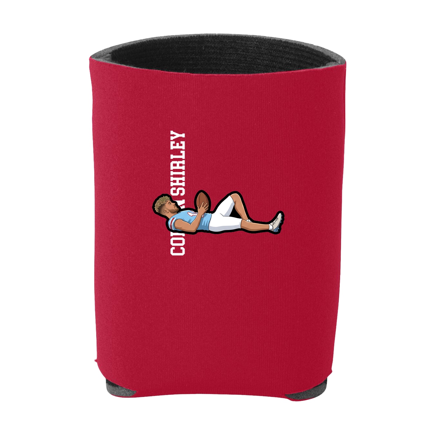 Can Holder — Name Vertical in Red