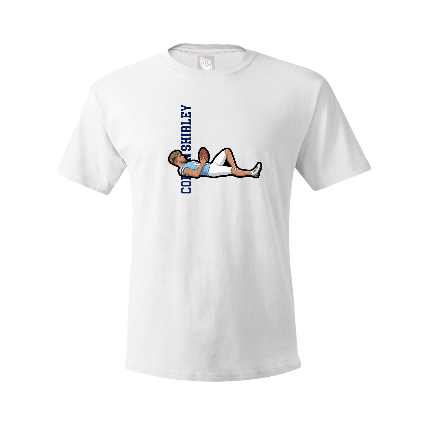 Tee — Name Vertical in White